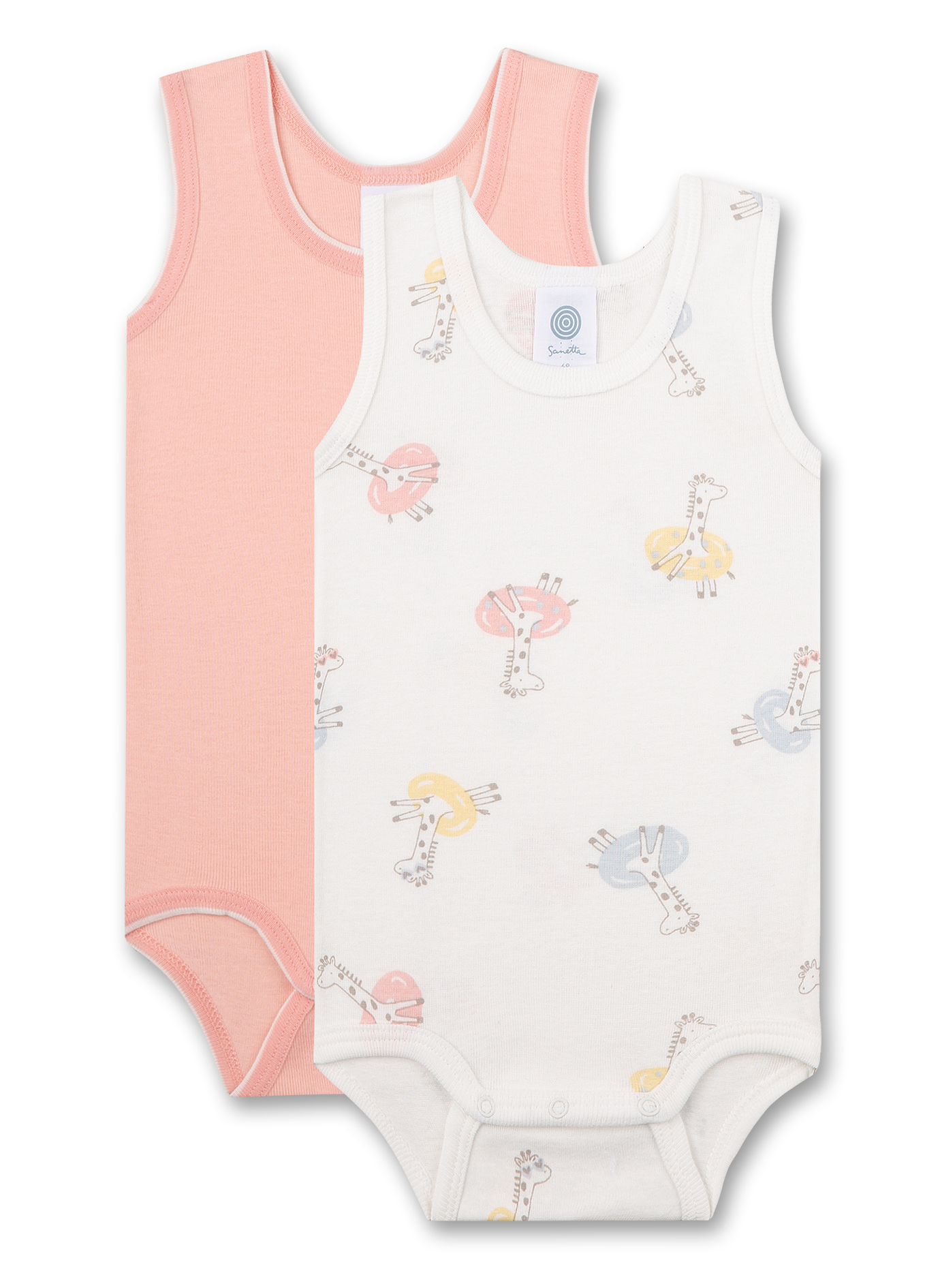 Body ärmellos (Doppelpack) Off-White und Rosa