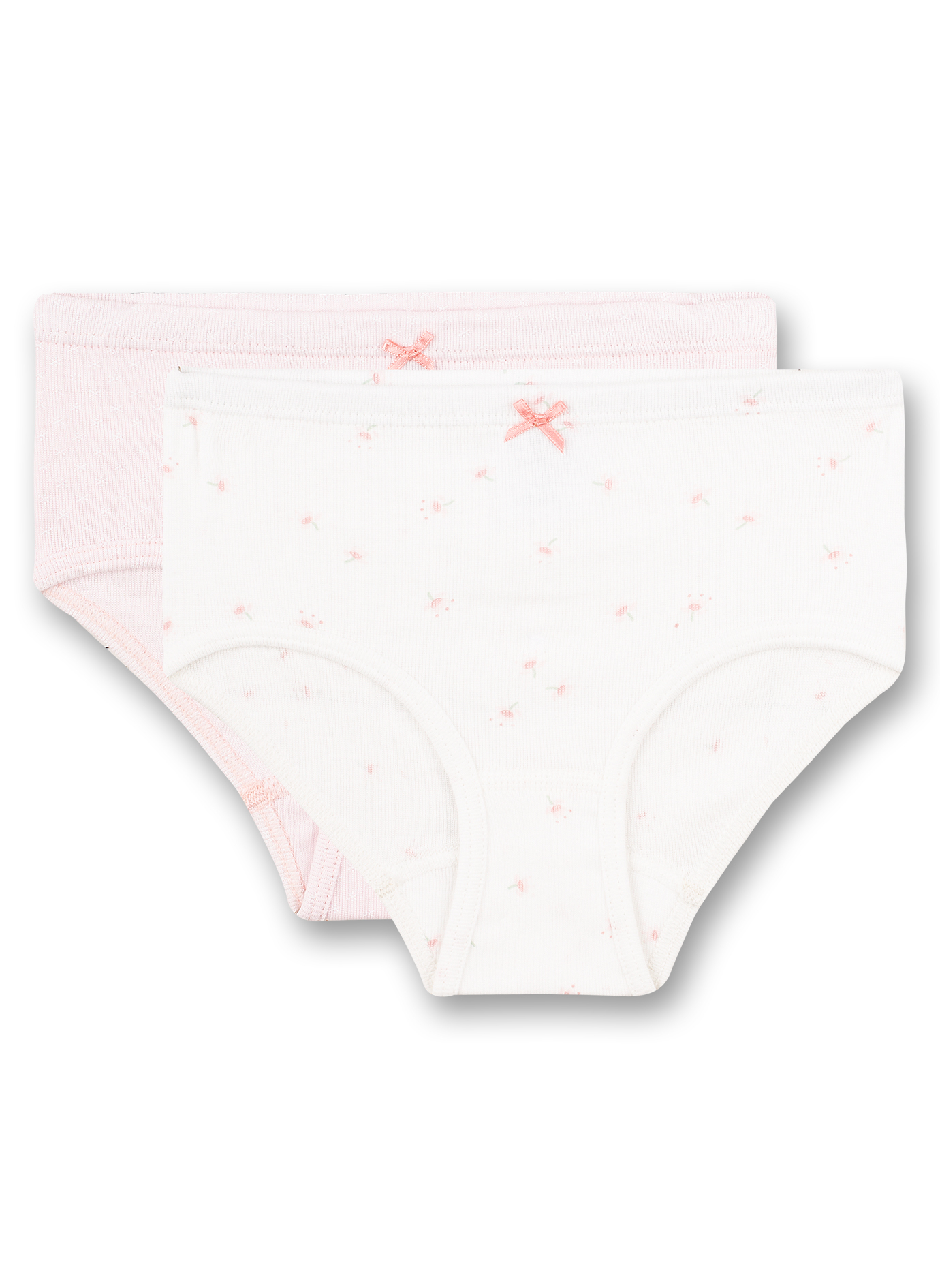 Mädchen-Hüftslip (Doppelpack) Rosa und Weiß Flowers and Butterflies