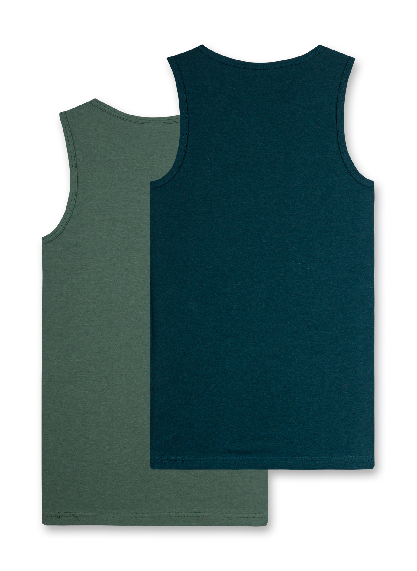 Jungen-Unterhemd (Doppelpack) Dunkelblau und Grün