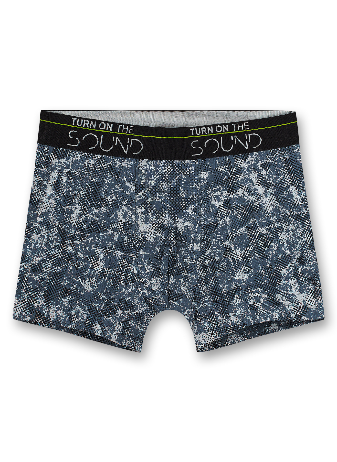 Jungen-Hipshorts Blau Camouflage Urban Music