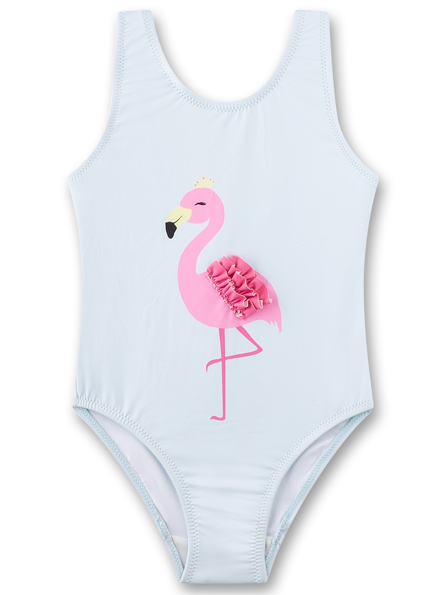 Mädchen-Badeanzug türkis Flamingo
