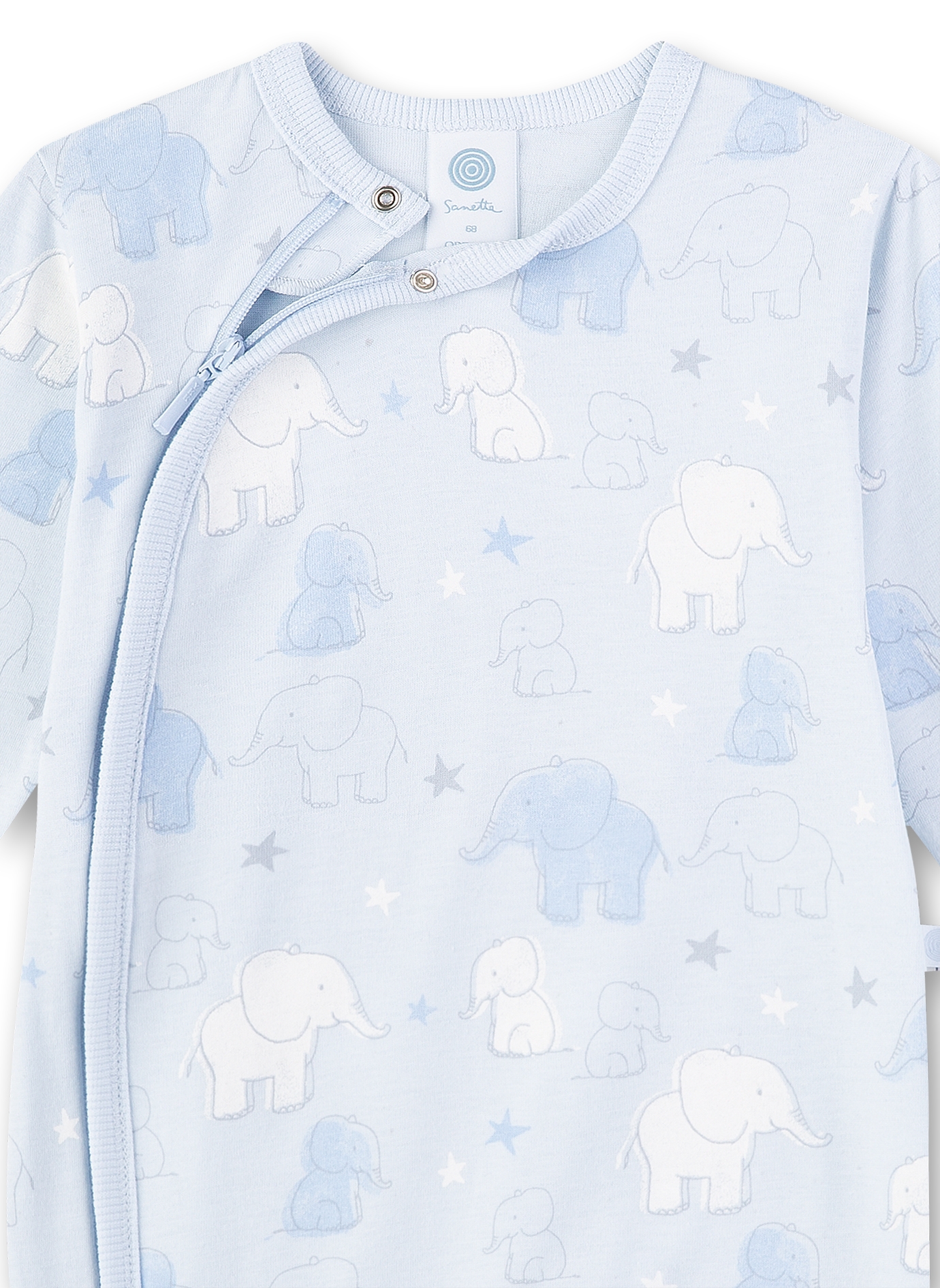 Jungen-Overall mit variablem Fuß Hellblau Elephant