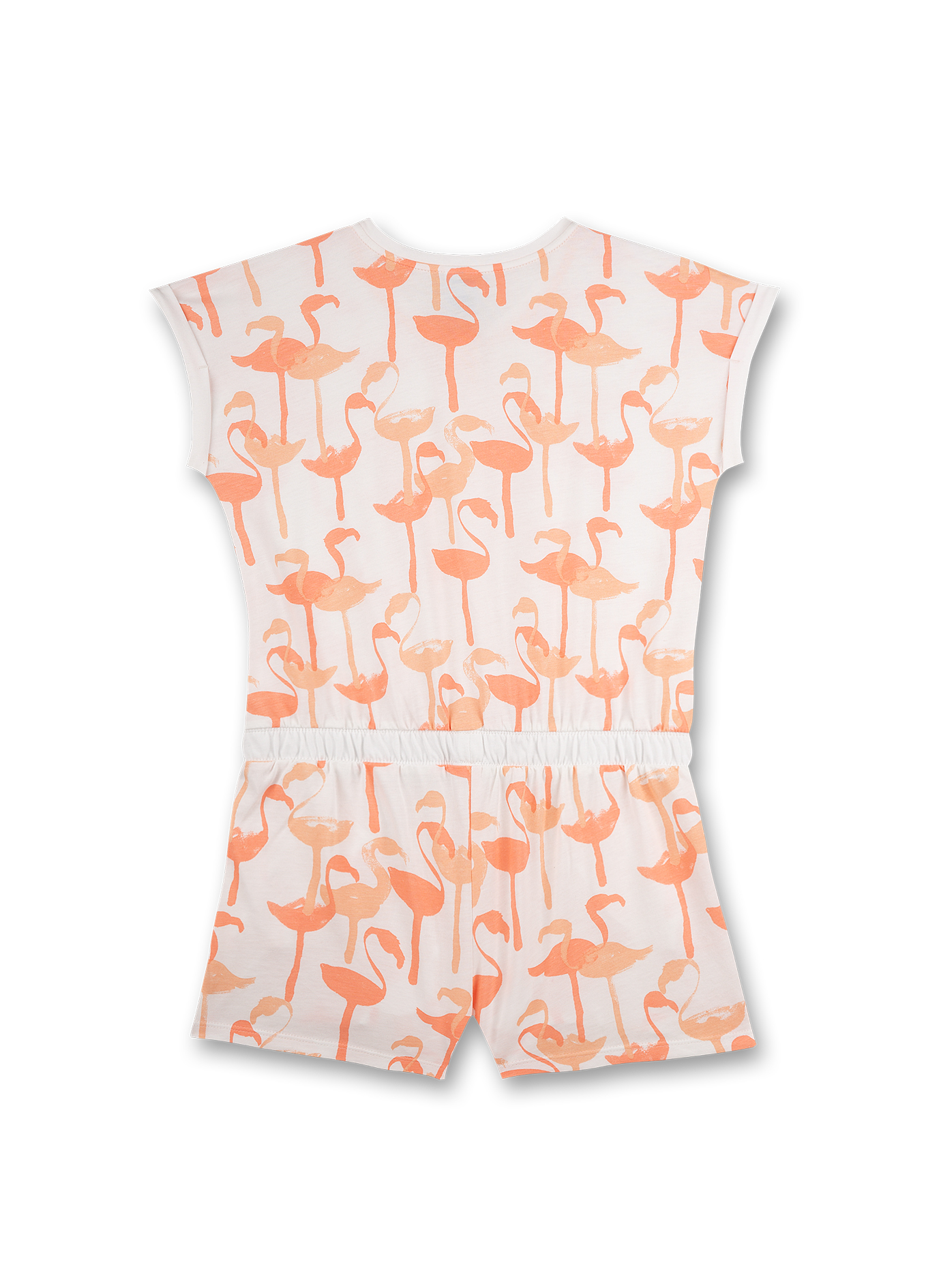 Mädchen-Overall kurz Orange Fabulous Flamingo
