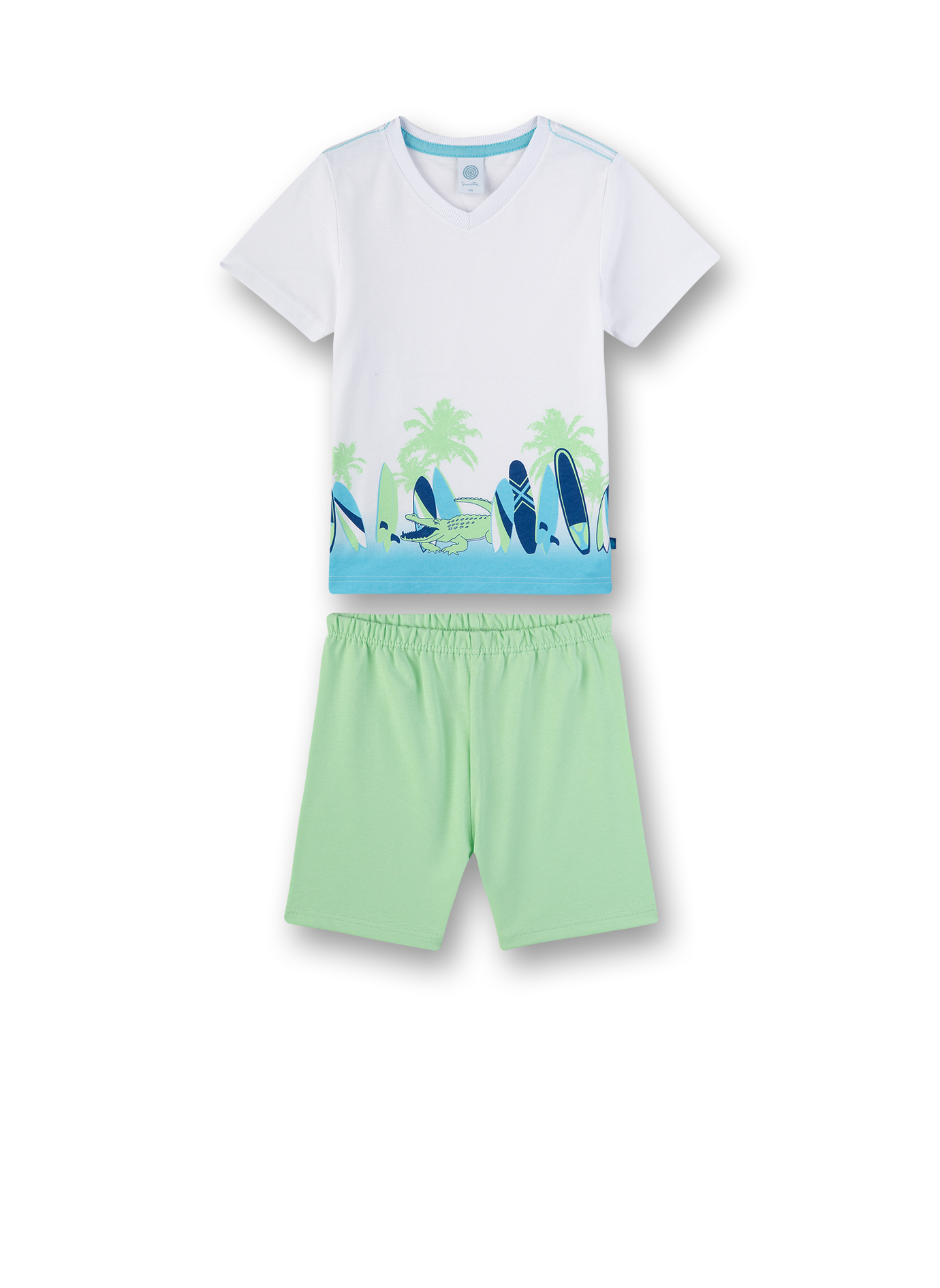 Jungen-schlafanzug Weiß Corcodile Island 