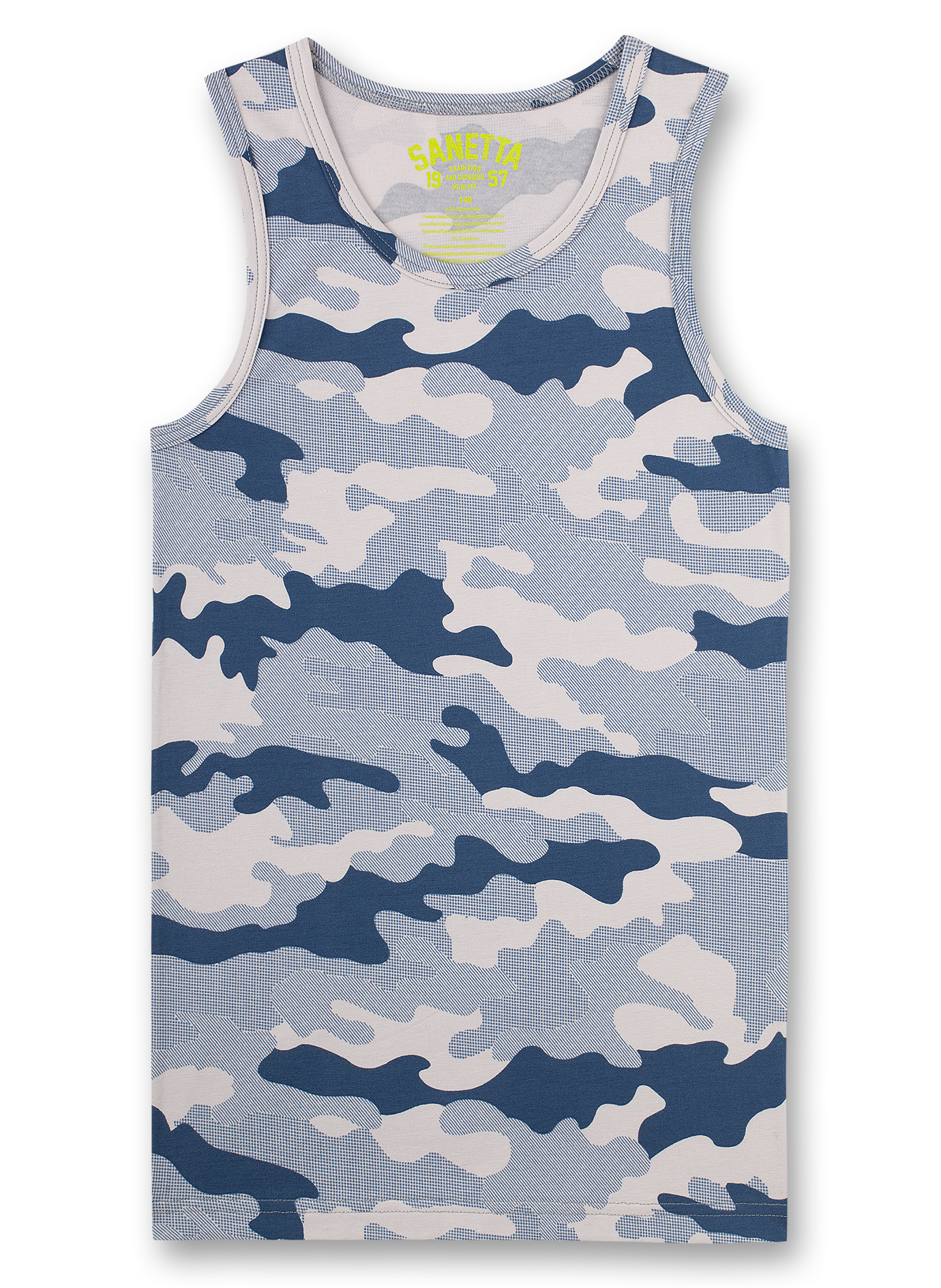 Jungen-Unterhemd Blau Camouflage-Print Snowboarder