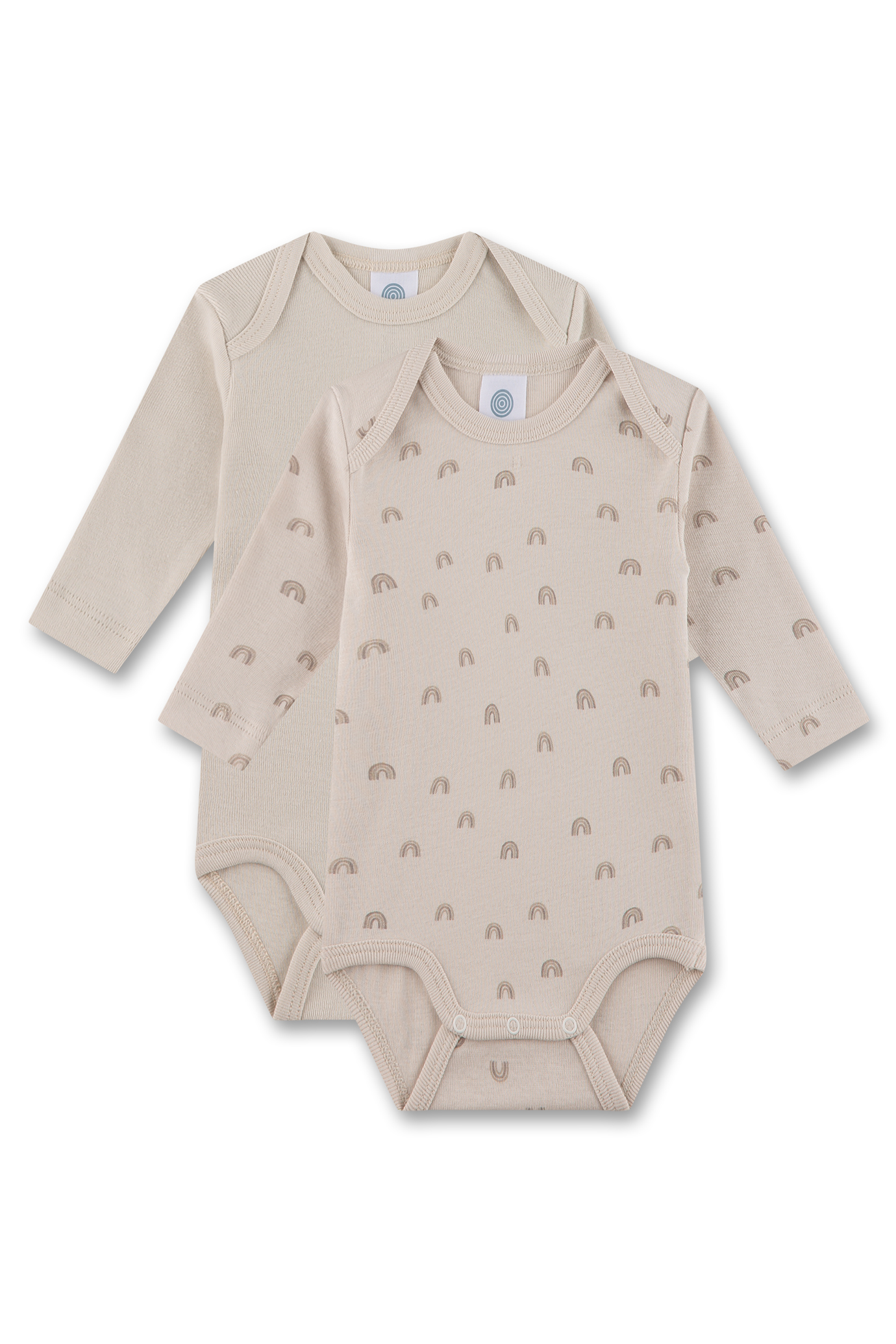Baby-Body  langarm (Doppelpack) beige