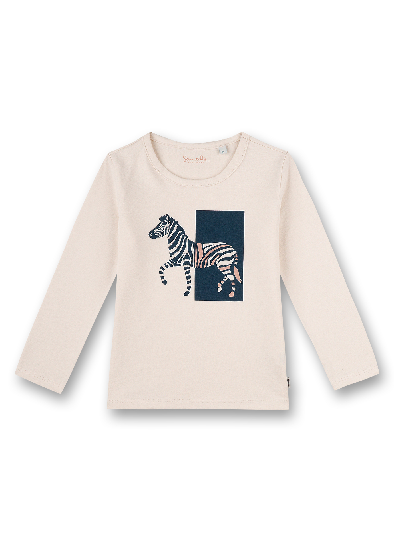 Mädchen-Shirt langarm Off-White Crazy Zebra