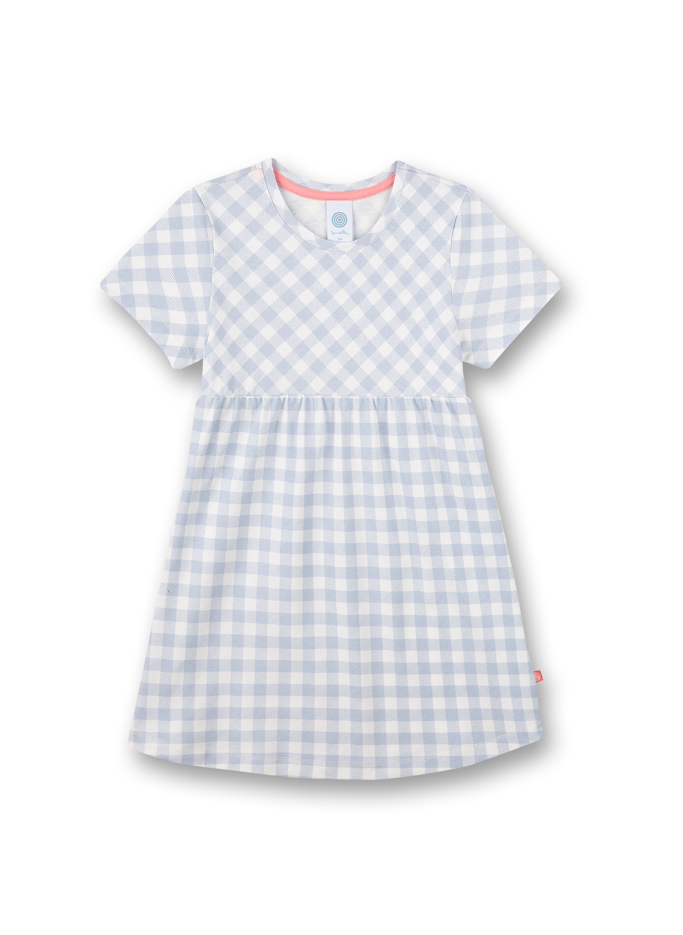 Mädchen-Nachthemd Hellblau Vichy-Karo Ocean Lover