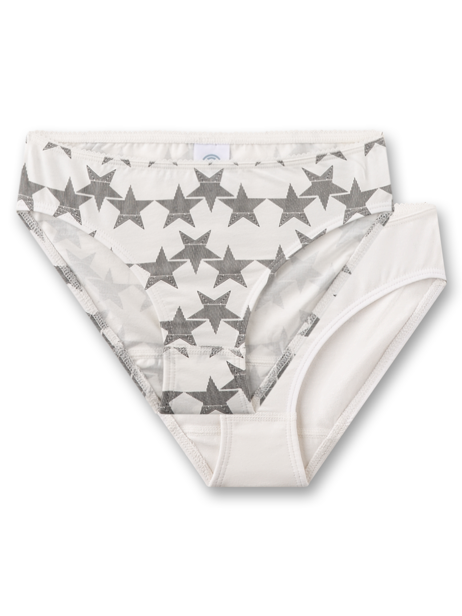Mädchen-Rioslip (Doppelpack) beige Sterne
