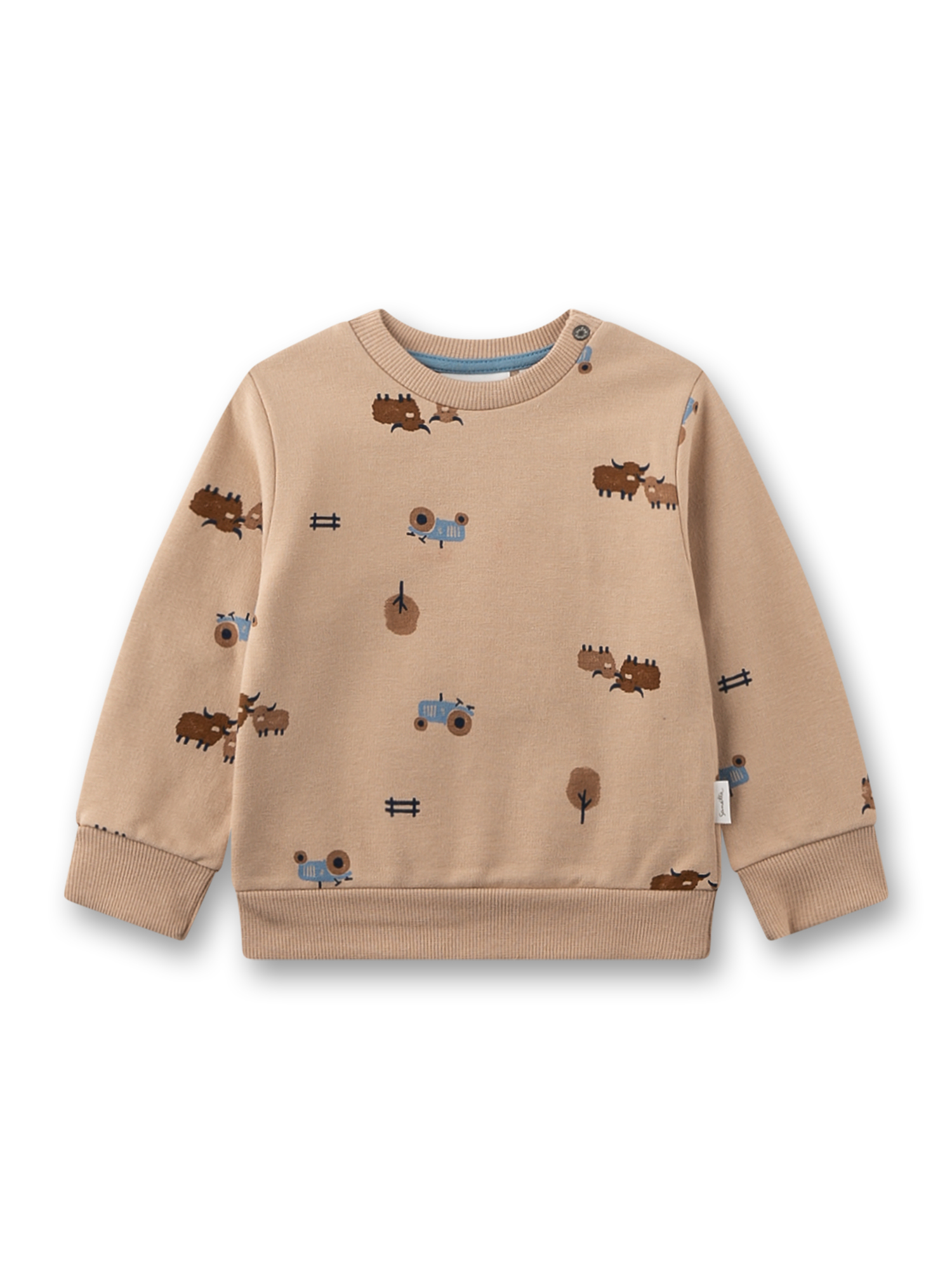 Jungen-Sweatshirt braun Bauernhof