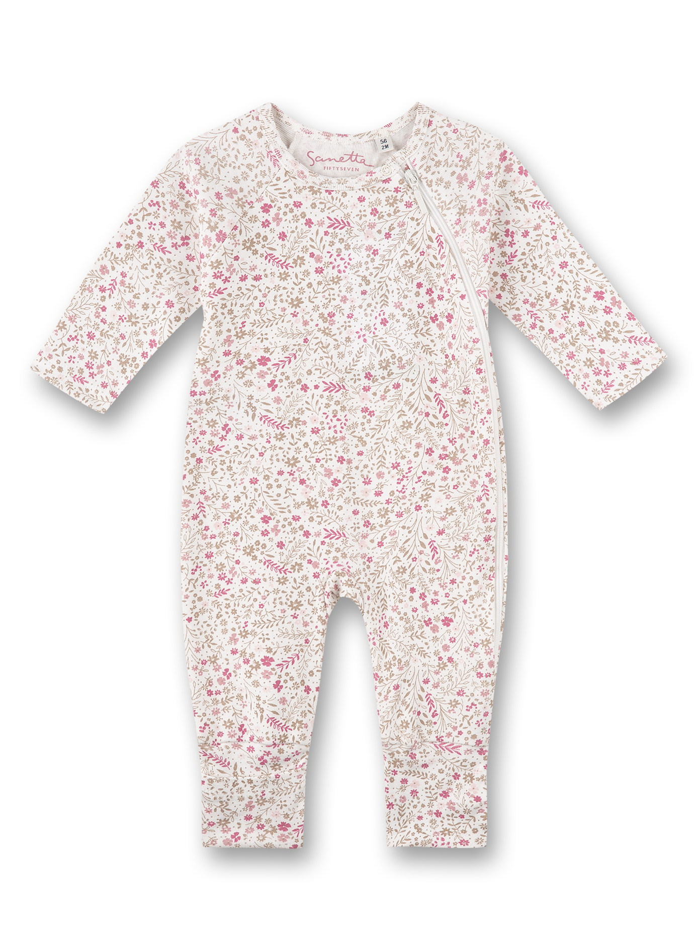 Mädchen-Overall Off-White Blumen-Allover Lovely Teddy