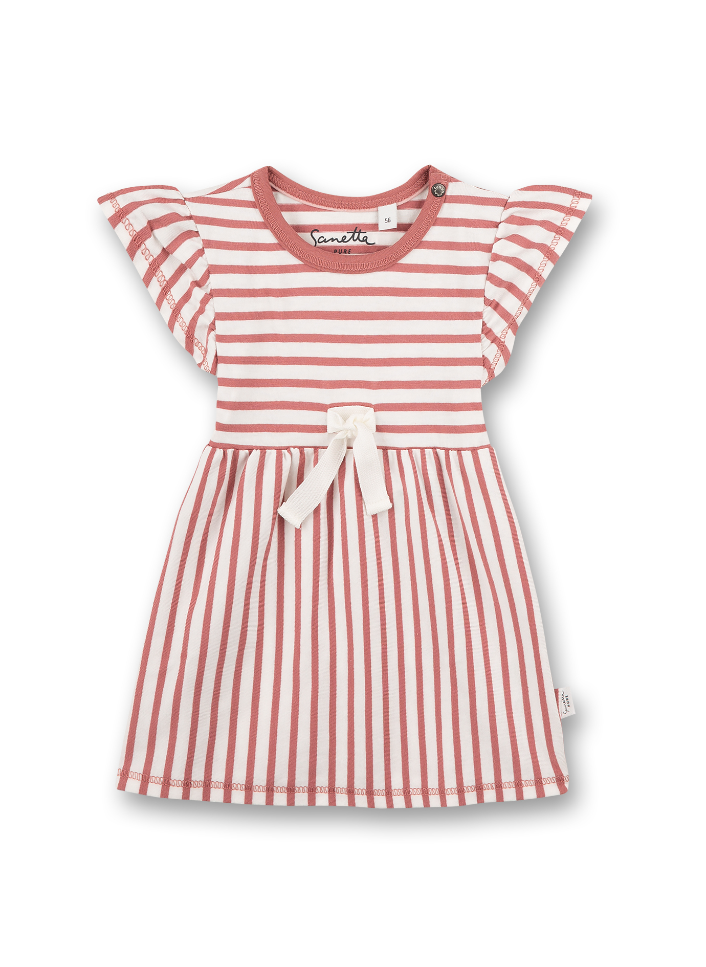 Mädchen-Kleid Rosa geringelt