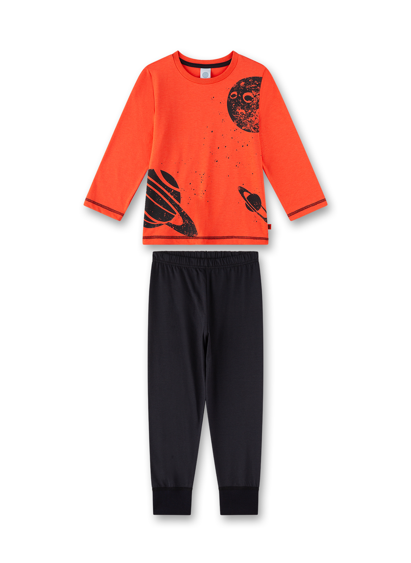 Jungen-Schlafanzug orange Weltall