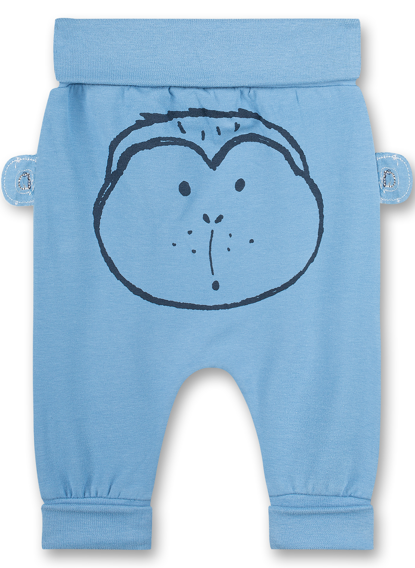 Jungen-Sweathose Hellblau Monkey Funky