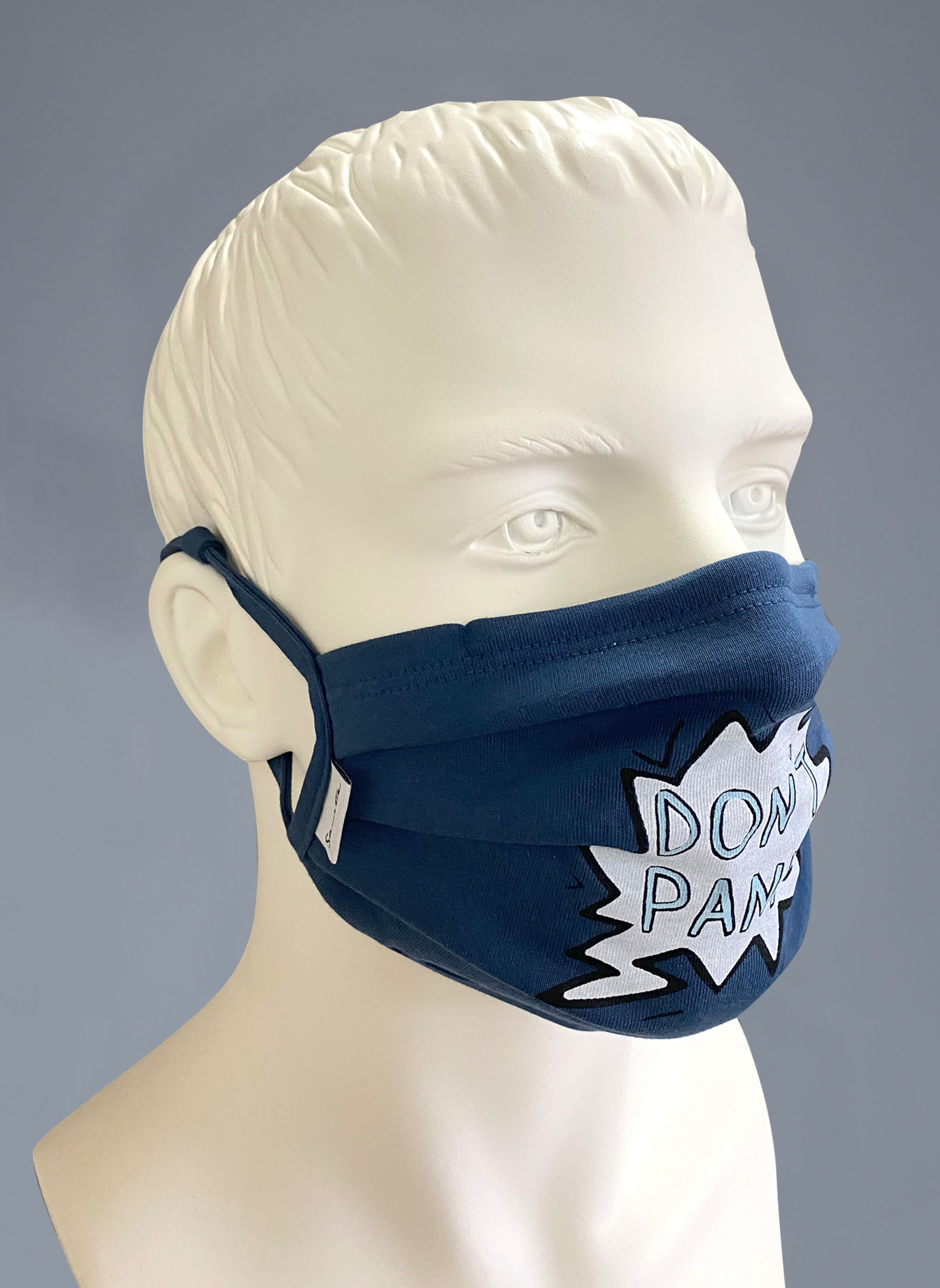 Wiederverwendbare Mund-Nasen-Maske Erwachsene Doppelpack Blau