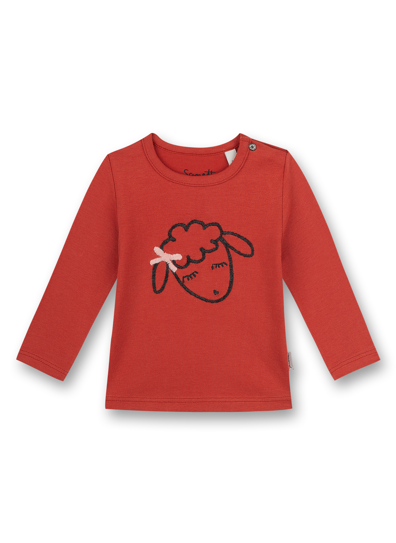 Mädchen-Shirt langarm Rot Cheeky Lamb