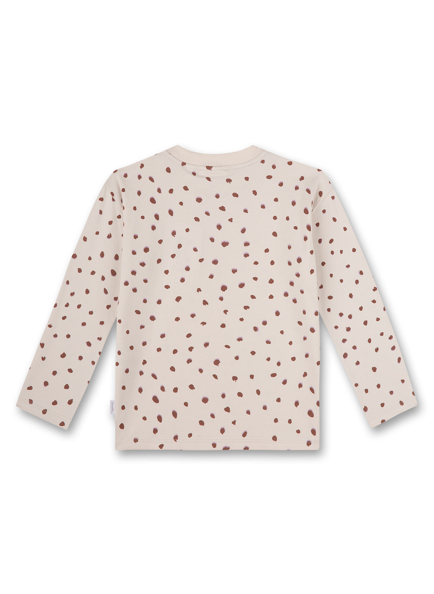 Langarmshirt, Punkte, Beige, Baumwolle, Kids