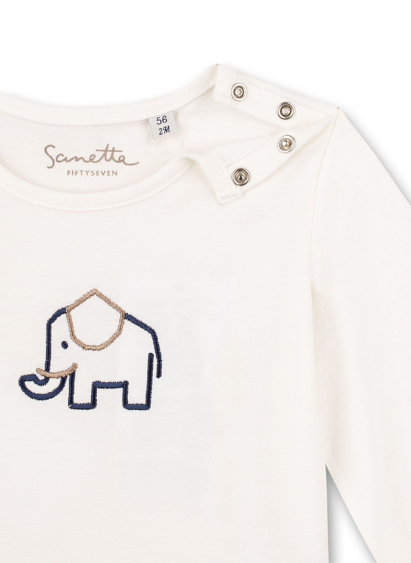 Jungen-Shirt langarm Off-White Family Elephant
