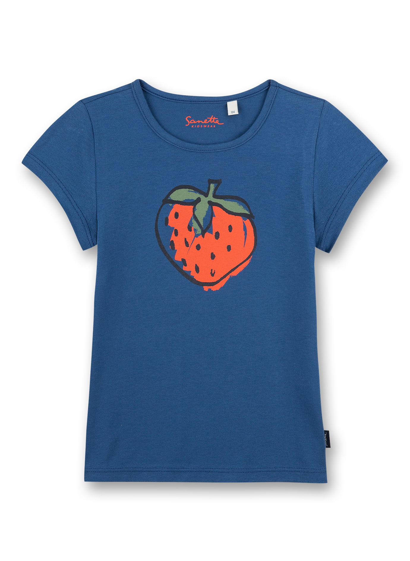 Mädchen T-Shirt Blau Strawberry