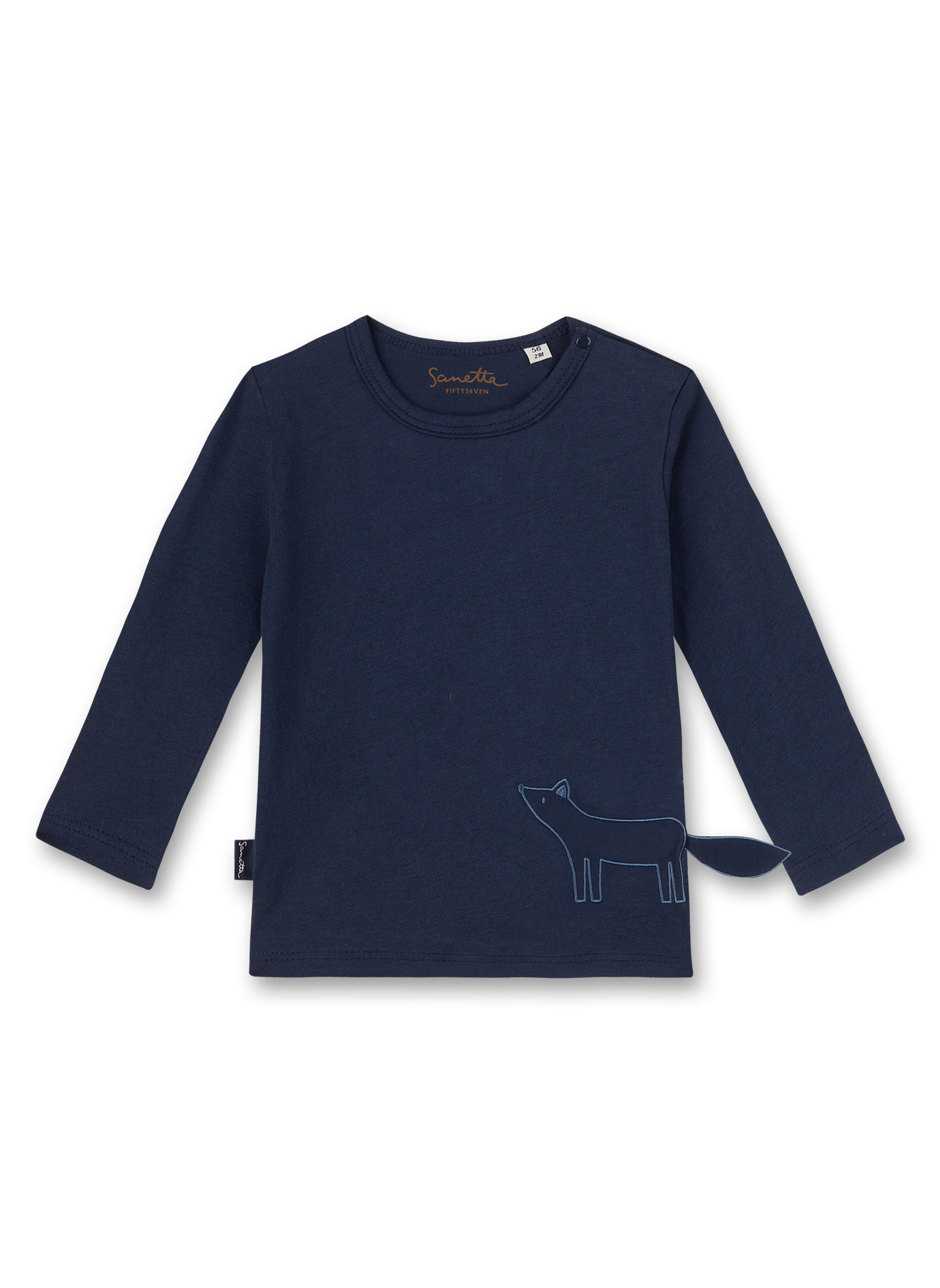 Jungen-Shirt langarm Blau Clever Fox