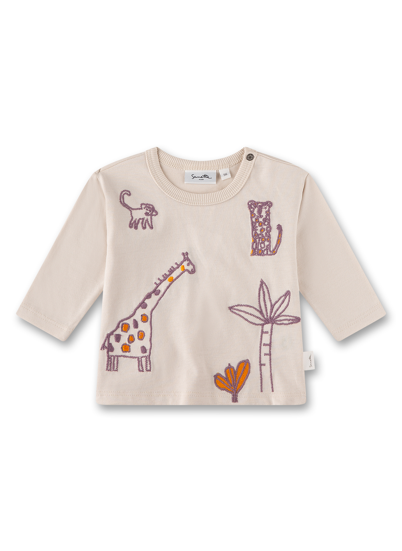 Mädchen-Langarmshirt Beige