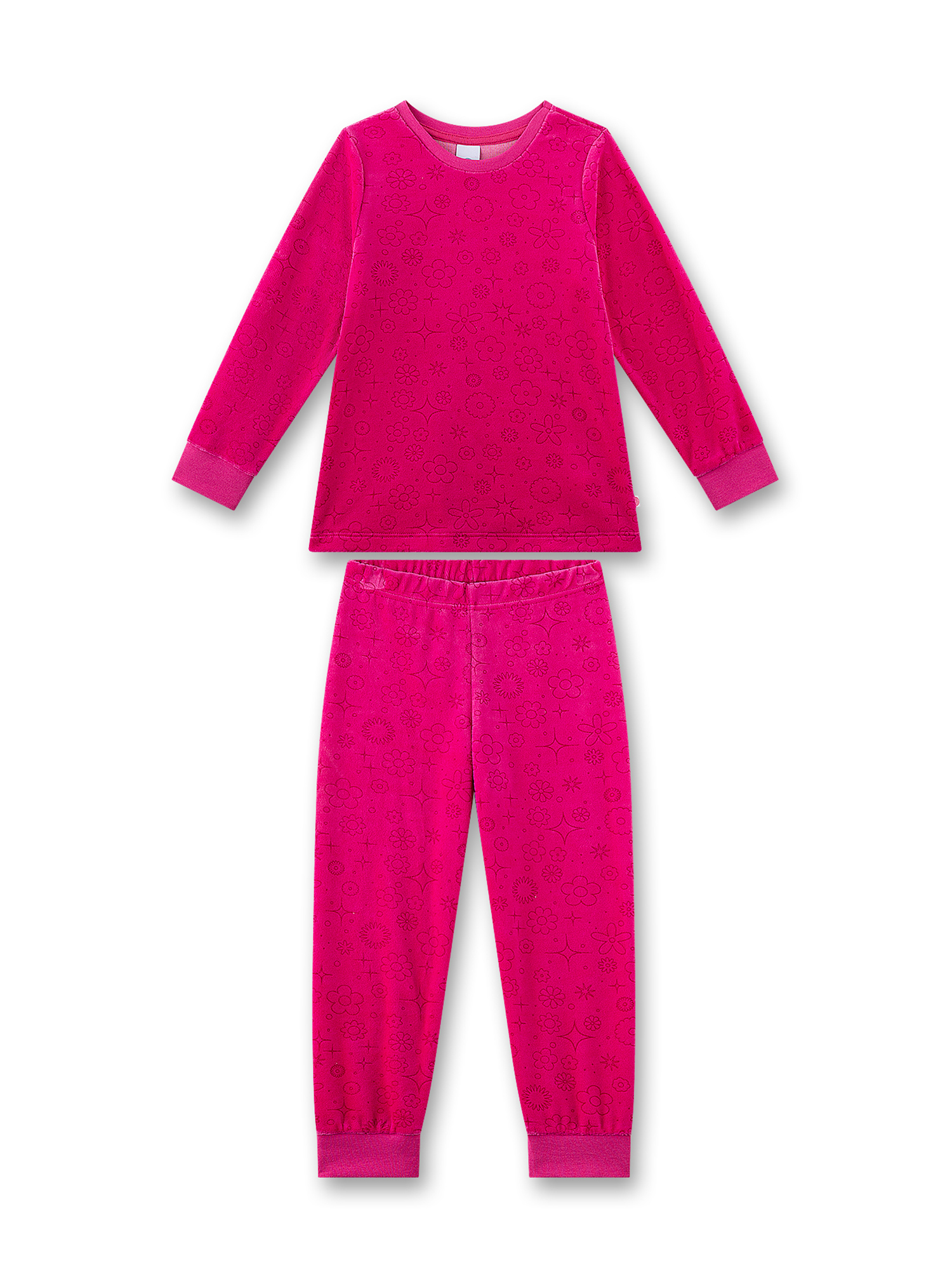 Kinderoutfit, Pijamas, Sets, Fleckenbunt, Blume-Muster