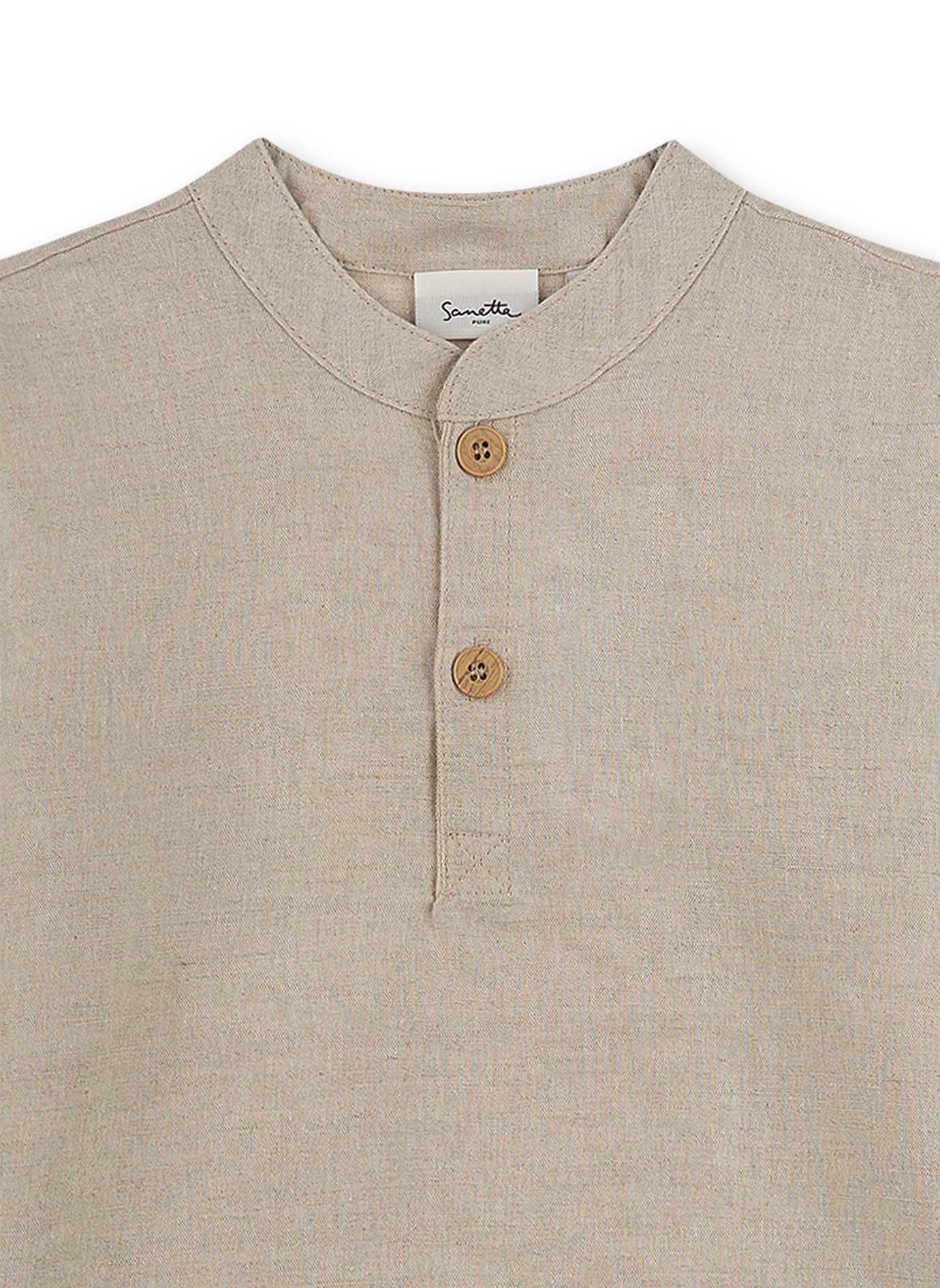 Jungen-Hemd aus Leinen Beige