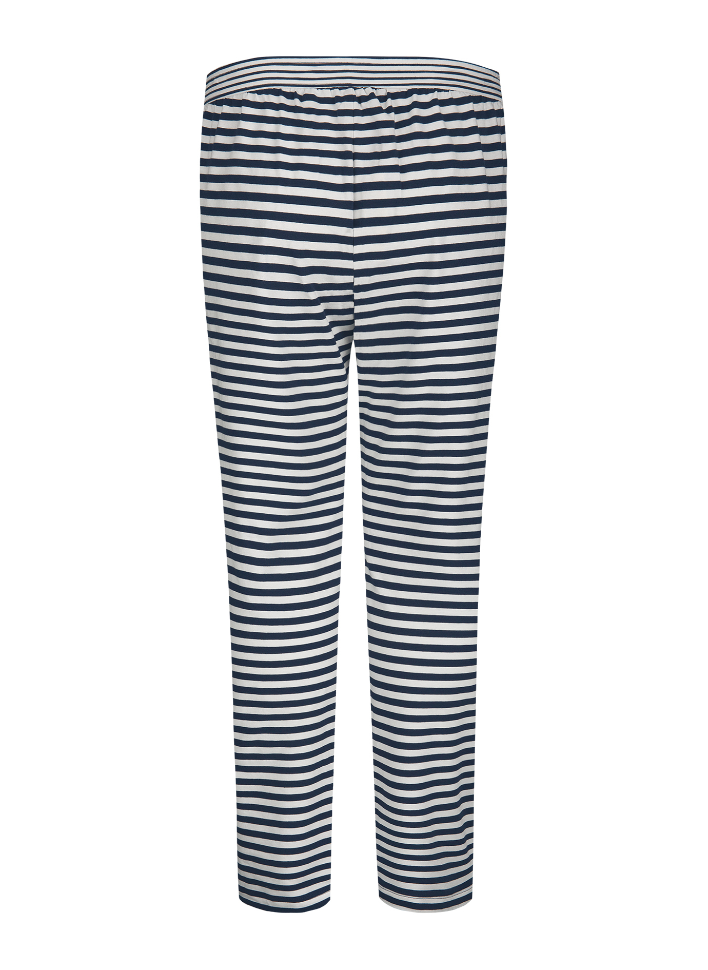 Damen-Schlafhose Blau Ringel