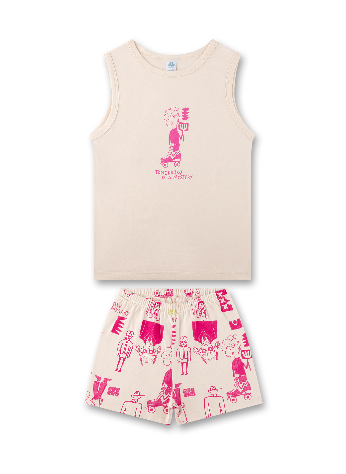 Mädchen-Schlafanzug kurz pink