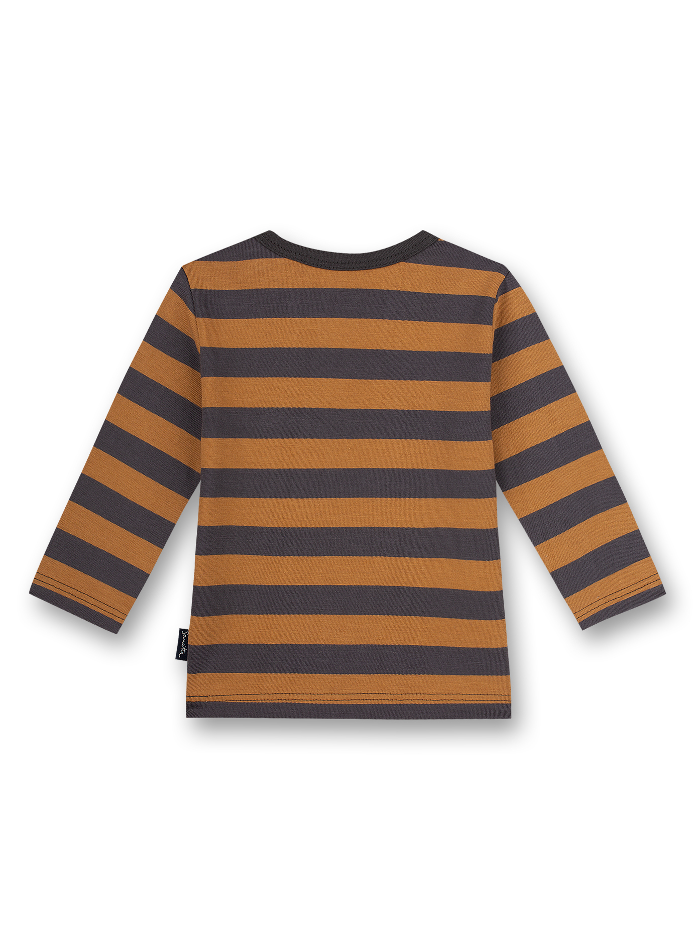 Jungen-Shirt langarm Anthrazit Ringel Happy Bear