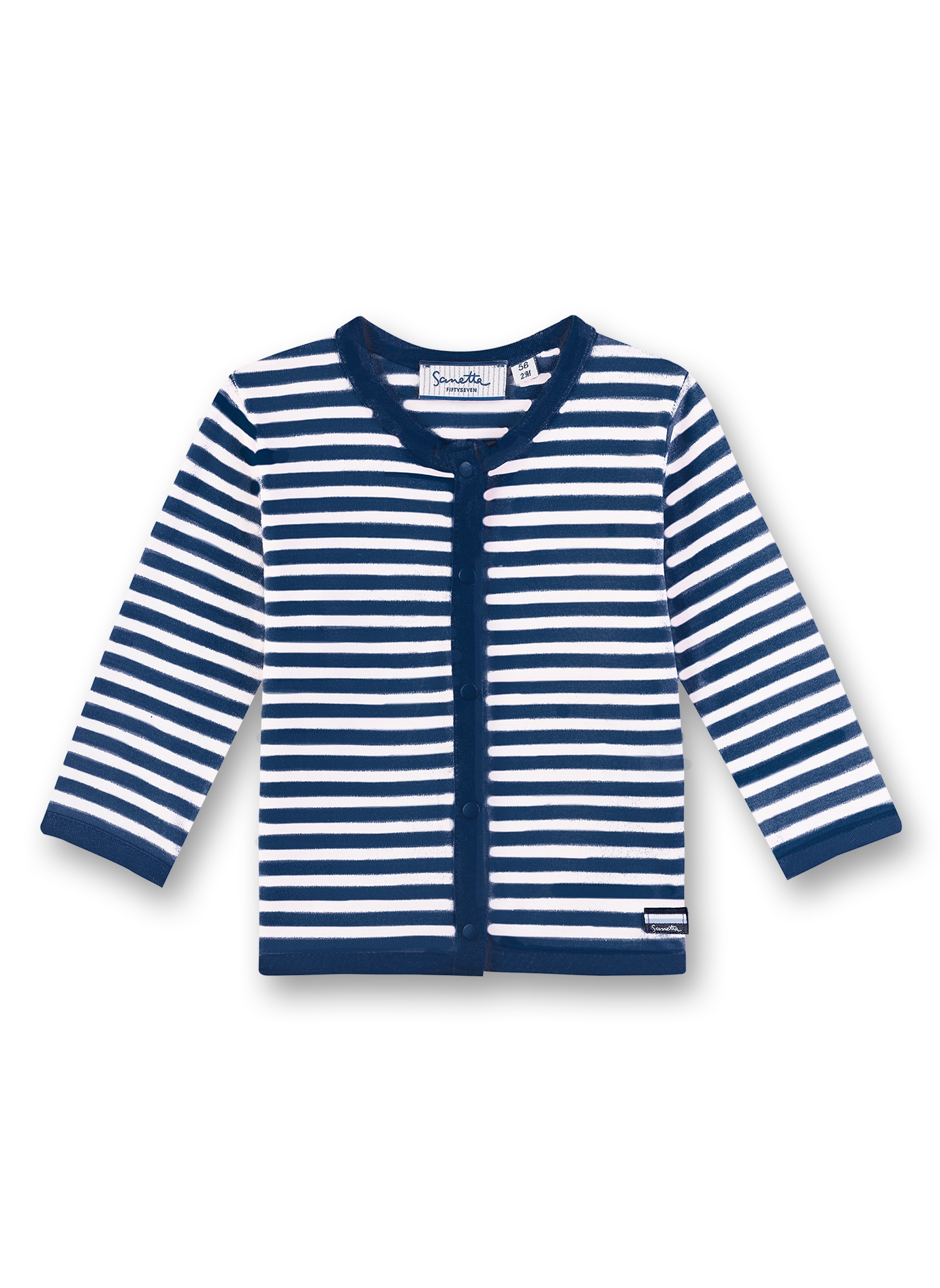 Jungen-Strickjacke Blau-geringelt