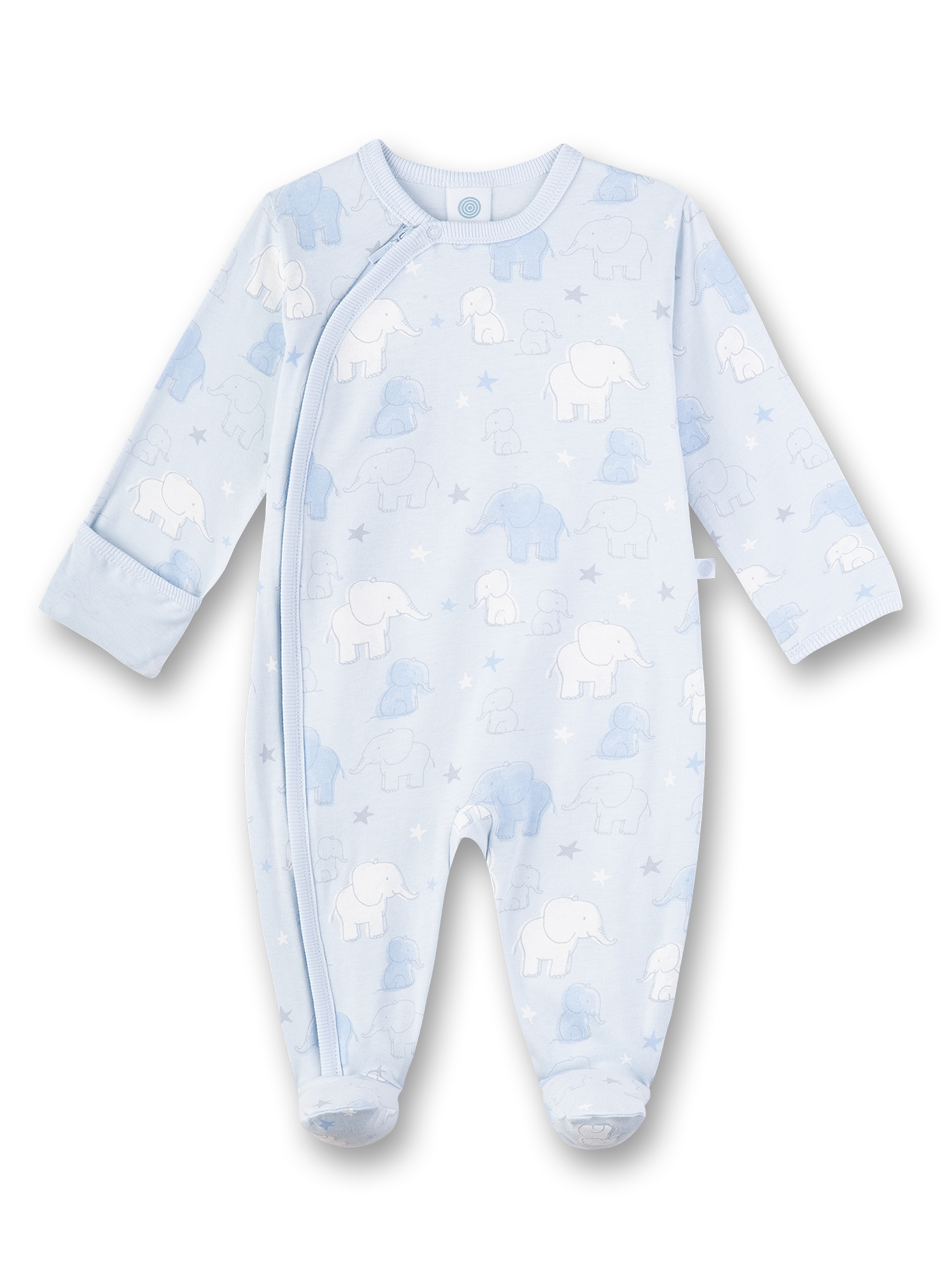 Jungen-Overall mit variablem Fuß Hellblau Elephant