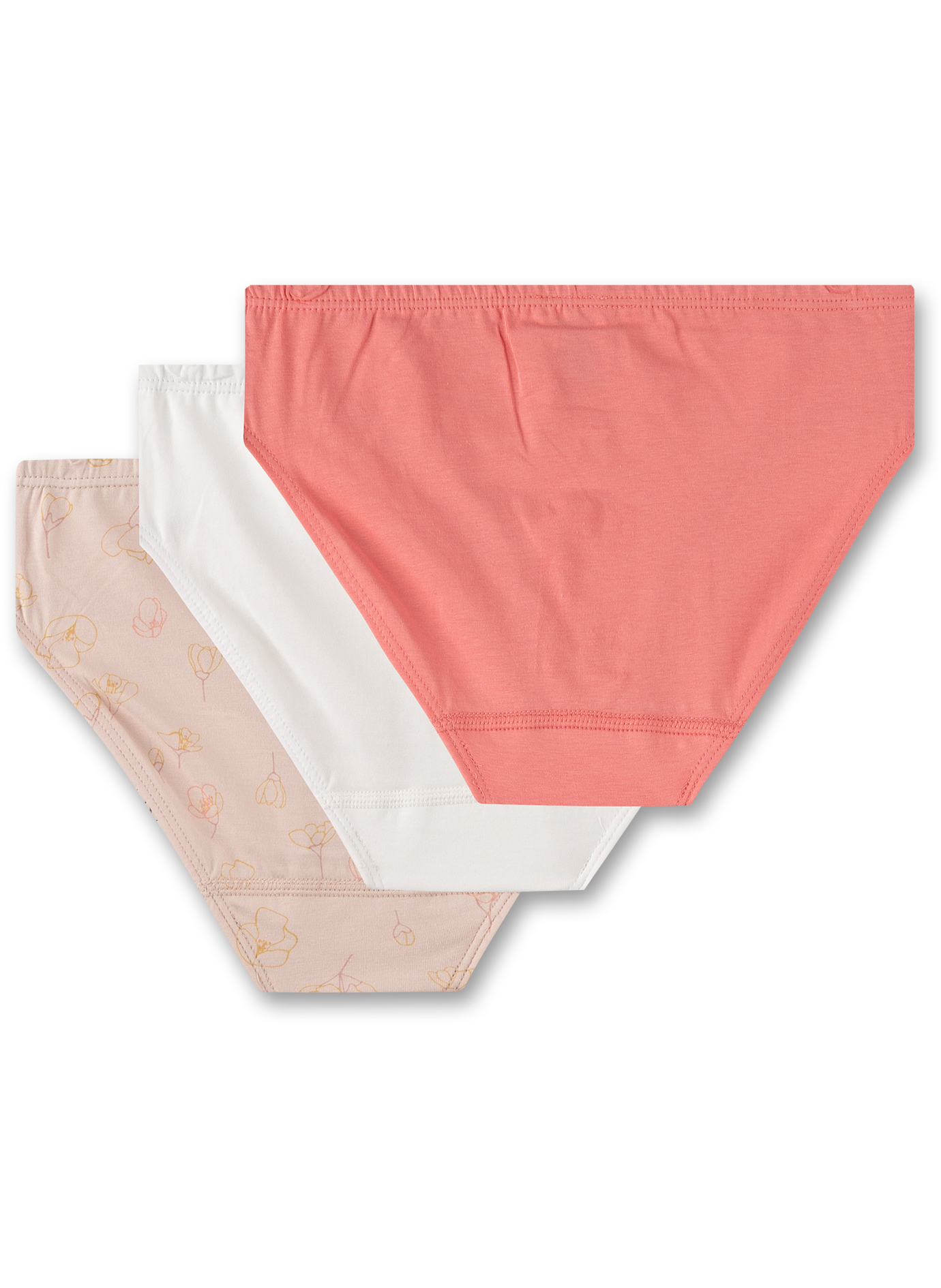 Mädchen-Rioslips (Dreierpack) Lila Off-White & Rosa