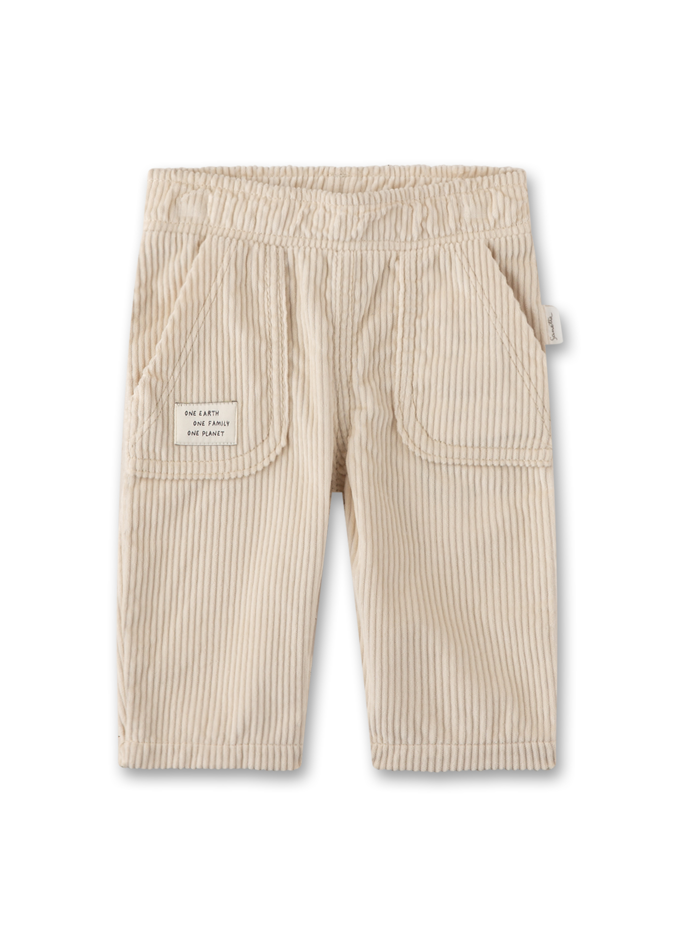 Corduroy, Hose, Beige, Tasche, Elastischer Bund