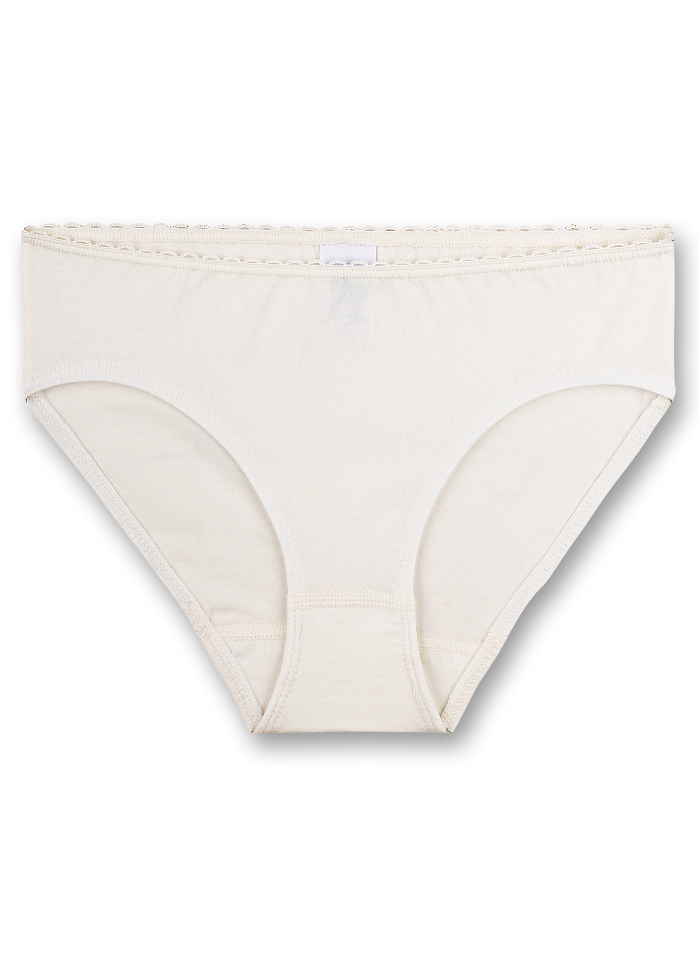 Mädchen-Rioslip (Doppelpack) Blau geringelt und Off-White