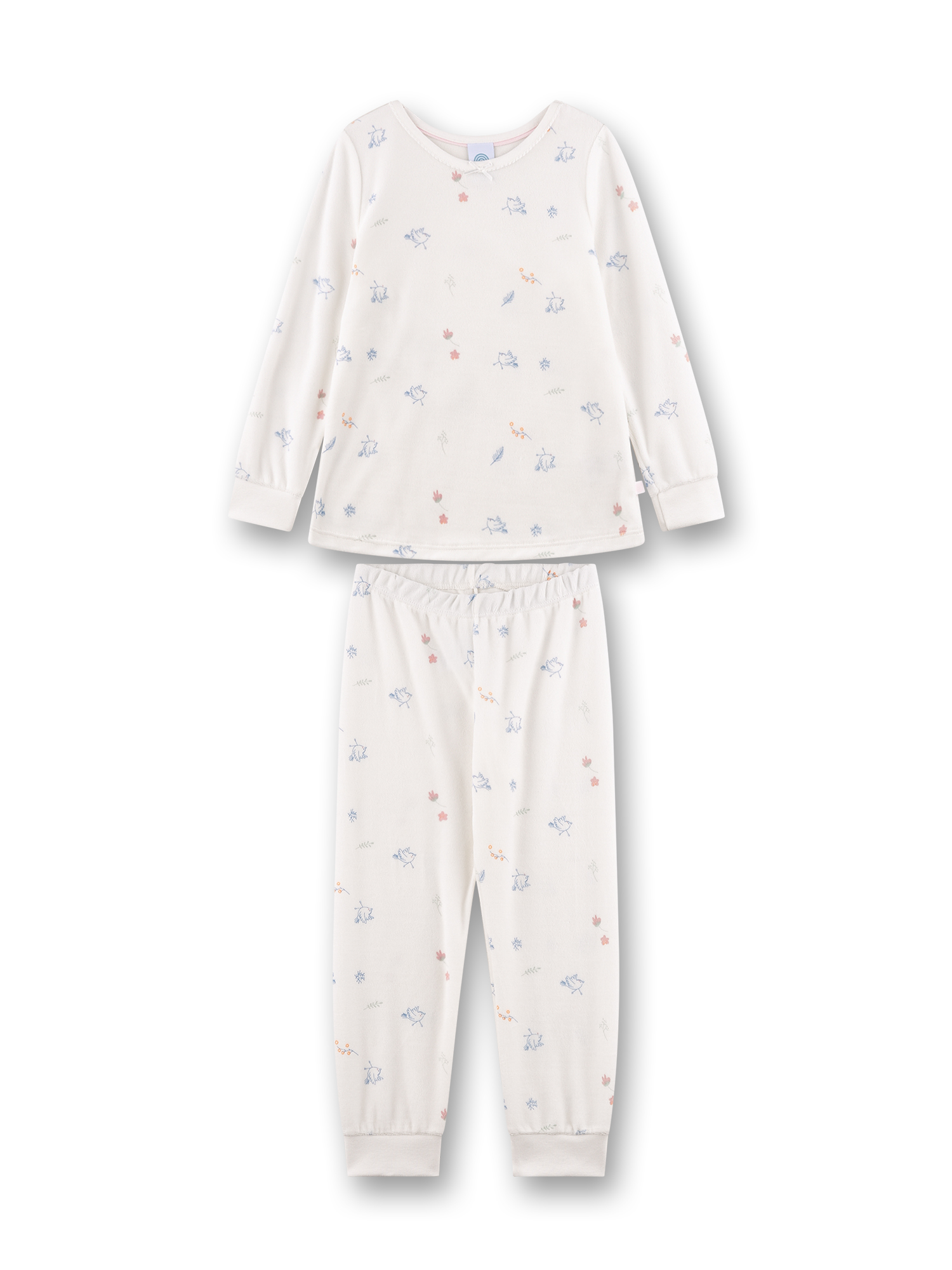 Mädchen-Schlafanzug aus Nicki off-white Birds