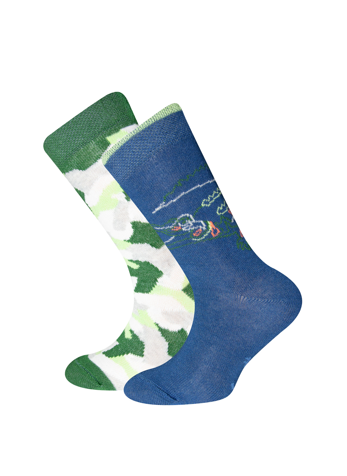 Jungen-Socken (Doppelpack) Blau und Grün