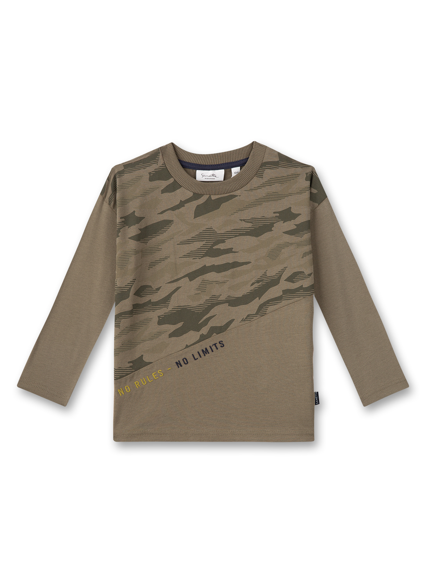 Jungen-Langarmshirt Khaki