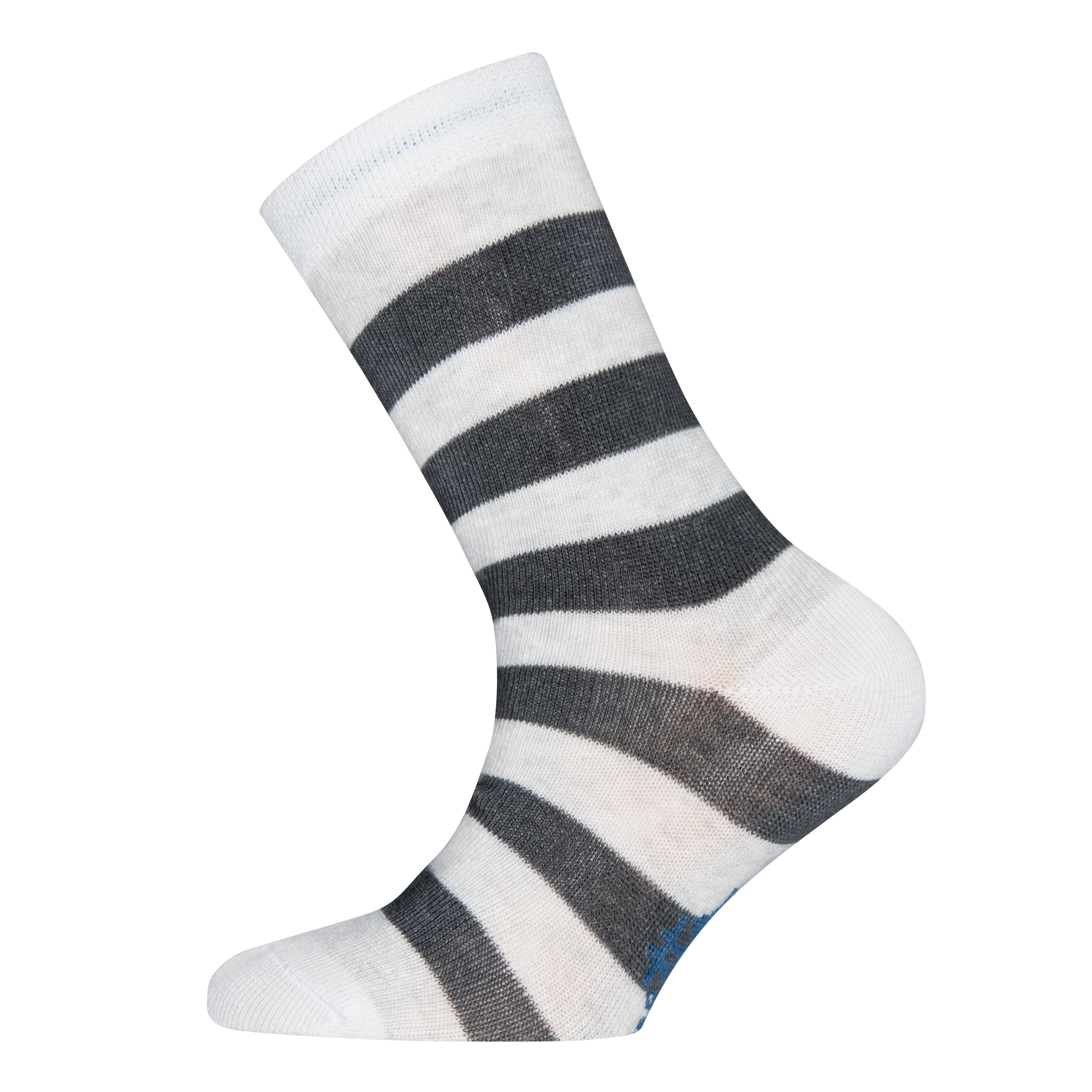 Jungen-Socken (Doppelpack) Weiß und Ringel