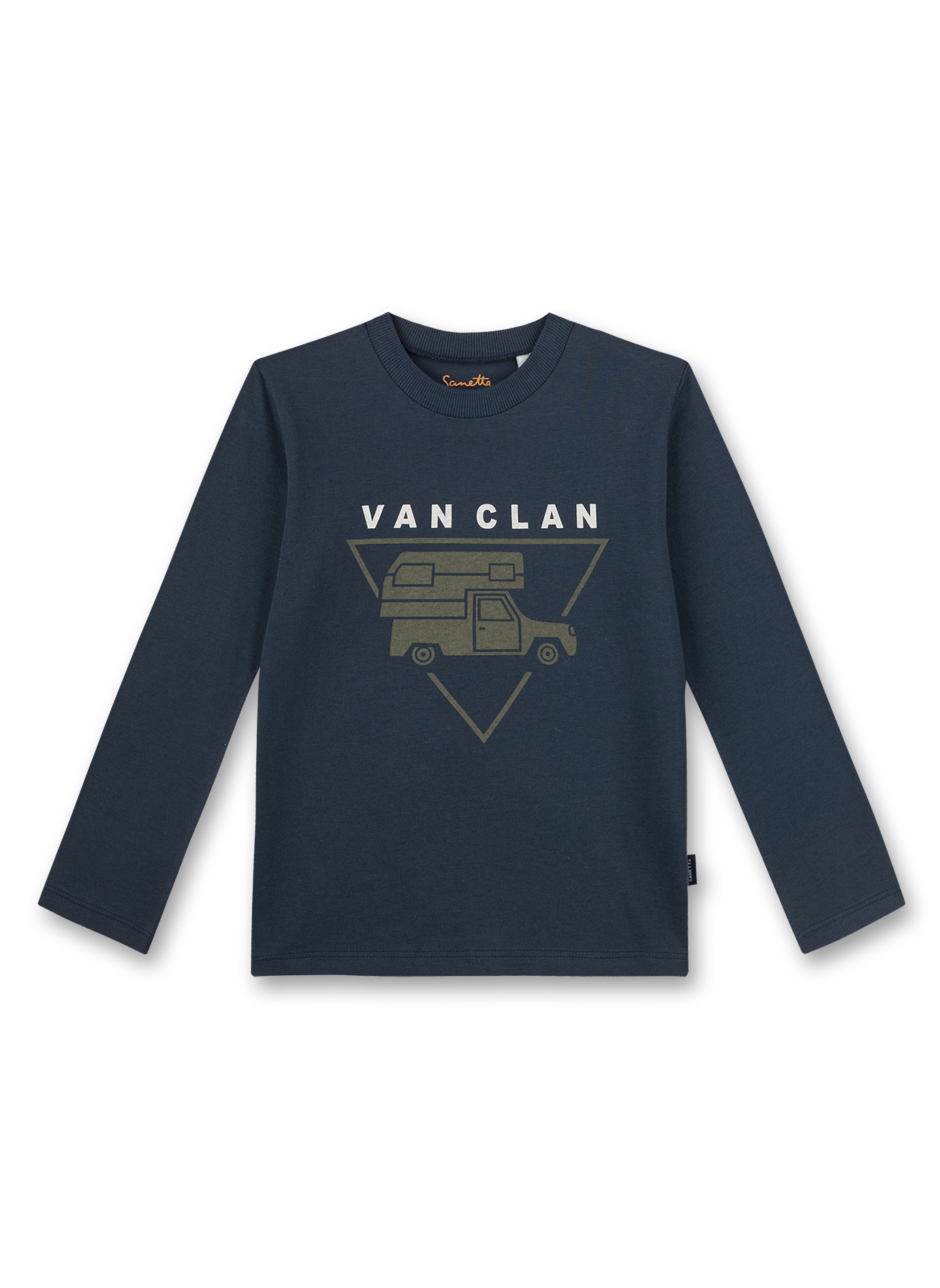 Jungen-Shirt langarm Blau Expedition