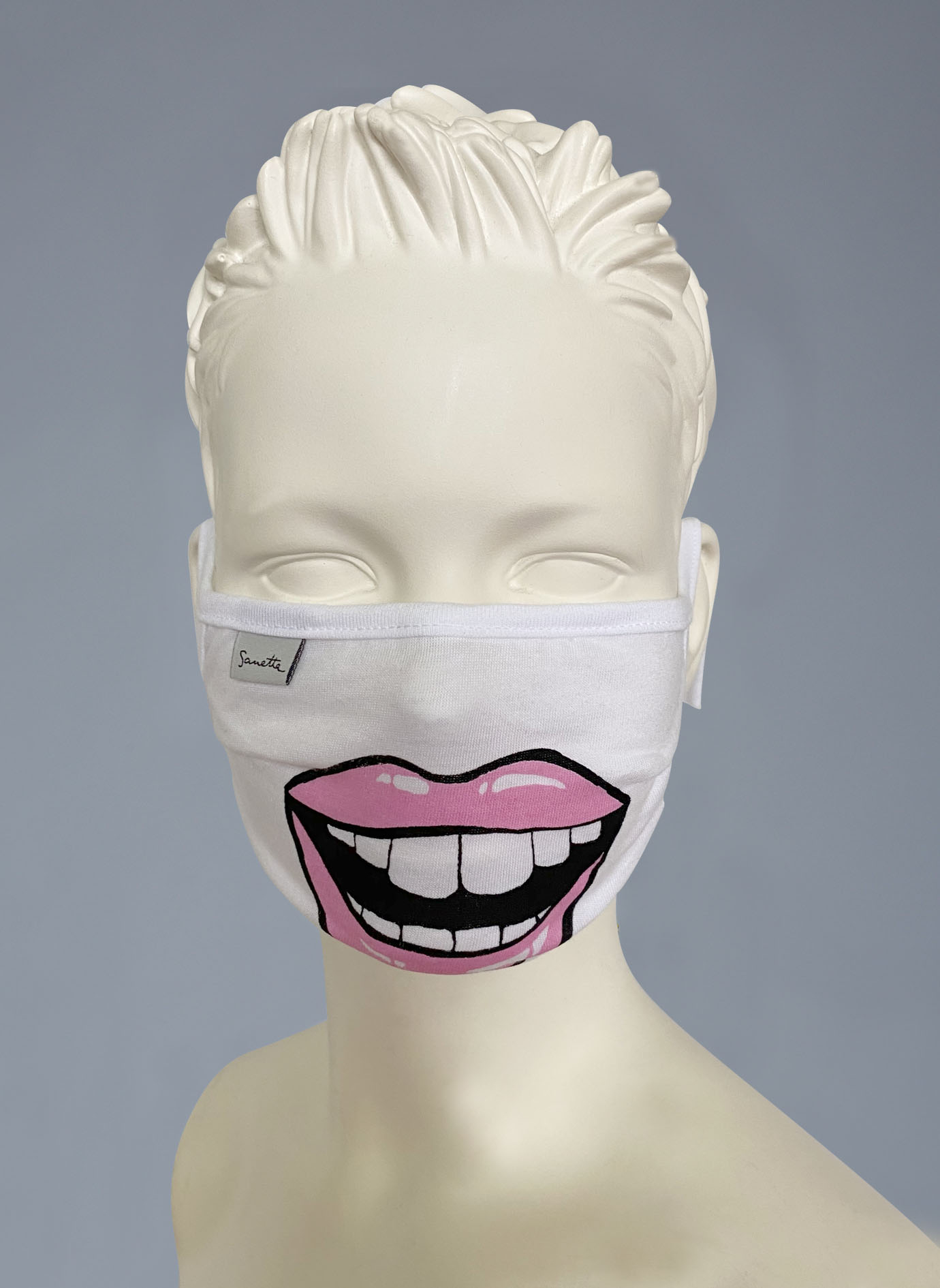 Wiederverwendbare Mund-Nasen-Maske Mädchen Doppelpack Mund Weiß