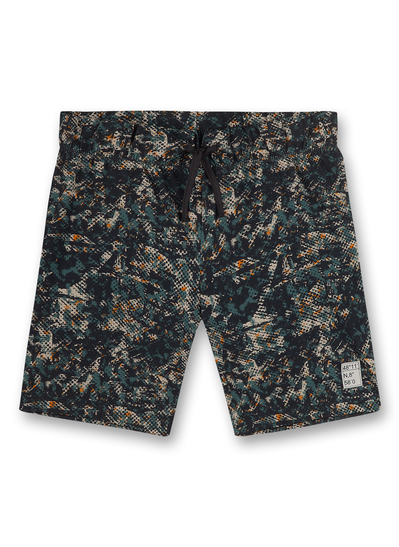 Jungen-Schlafshorts Grün Camouflage Street Vibes