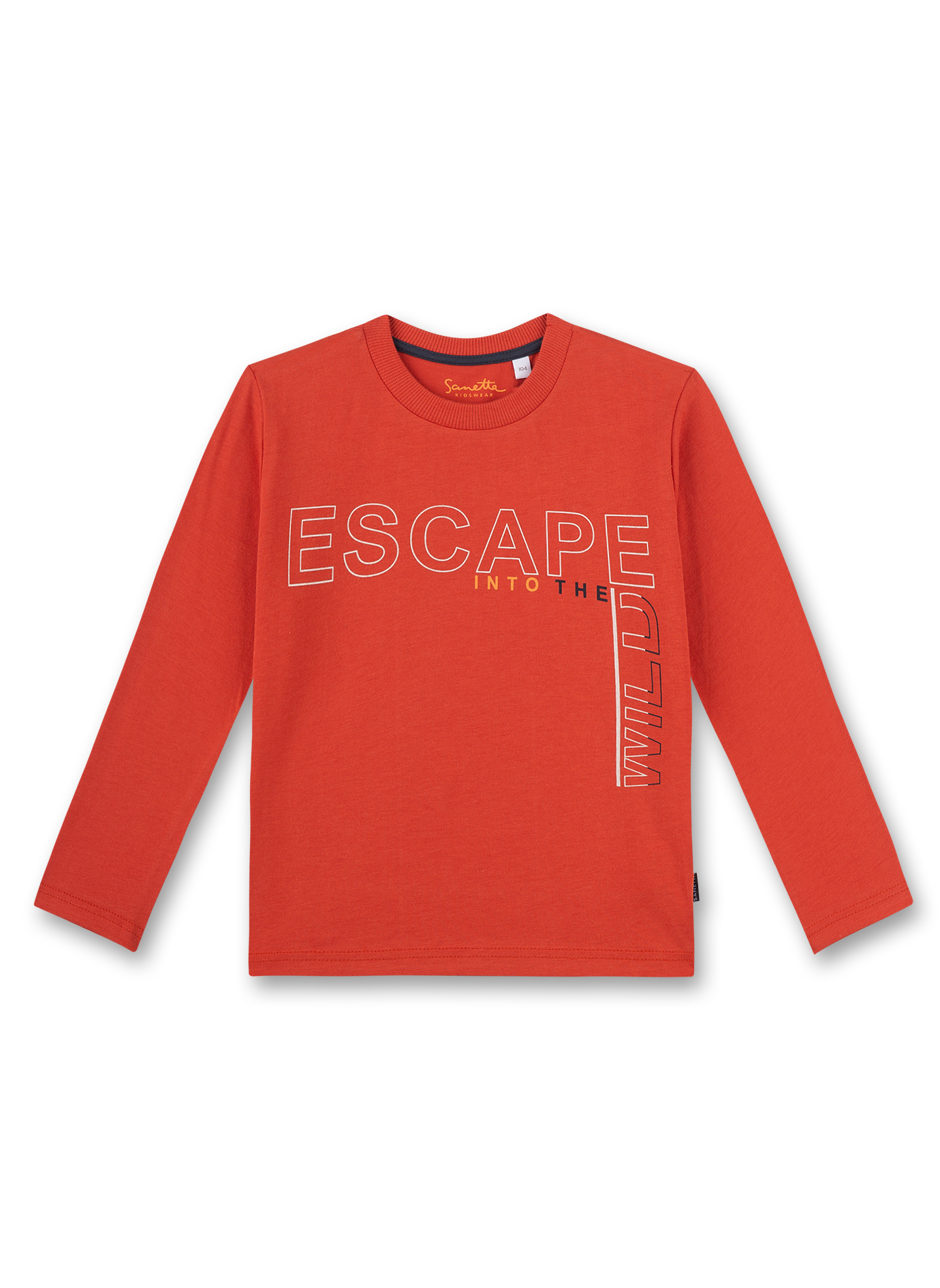 Jungen-Shirt langarm Orange