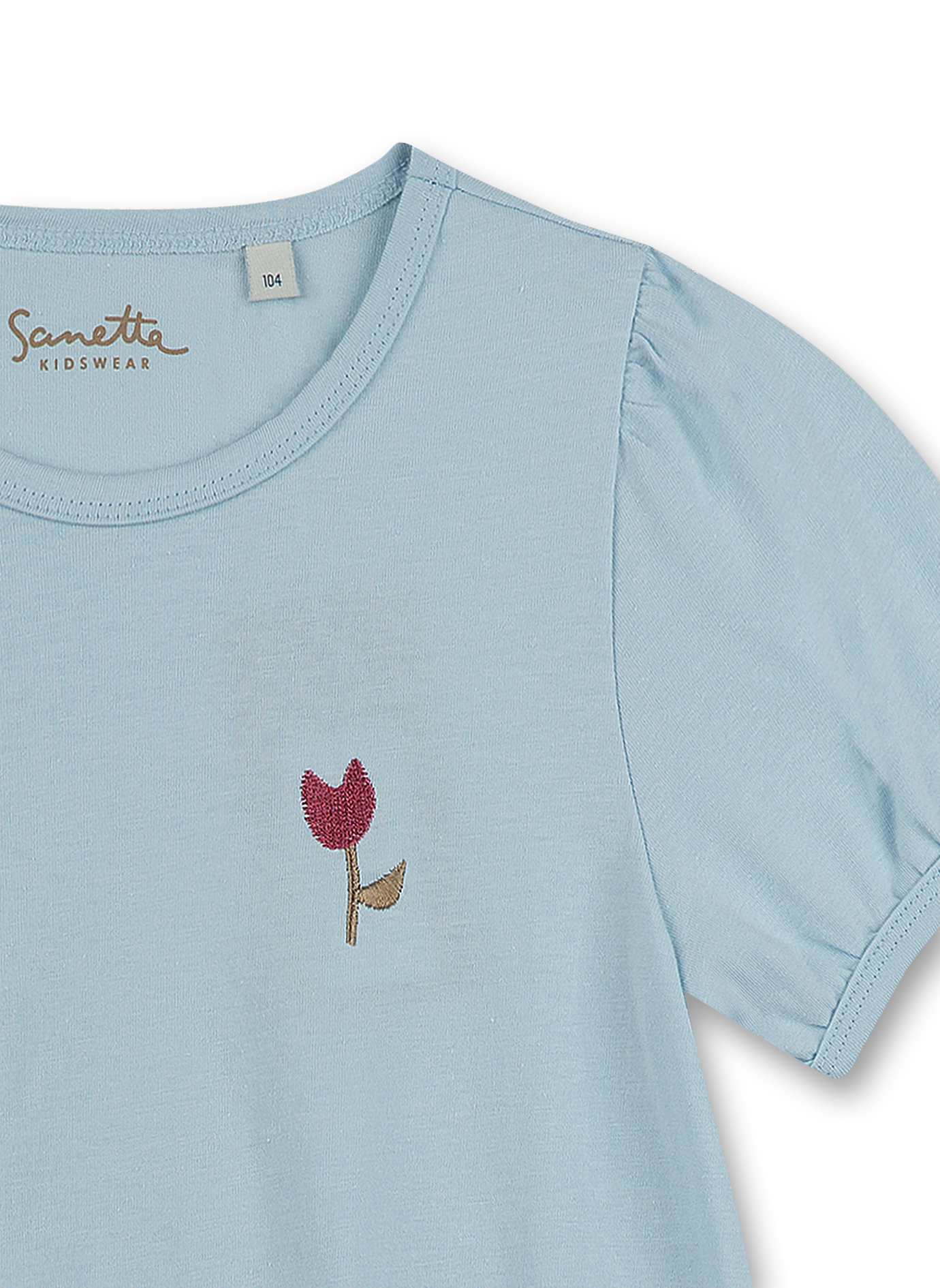 Mädchen T-Shirt Hellblau Flower