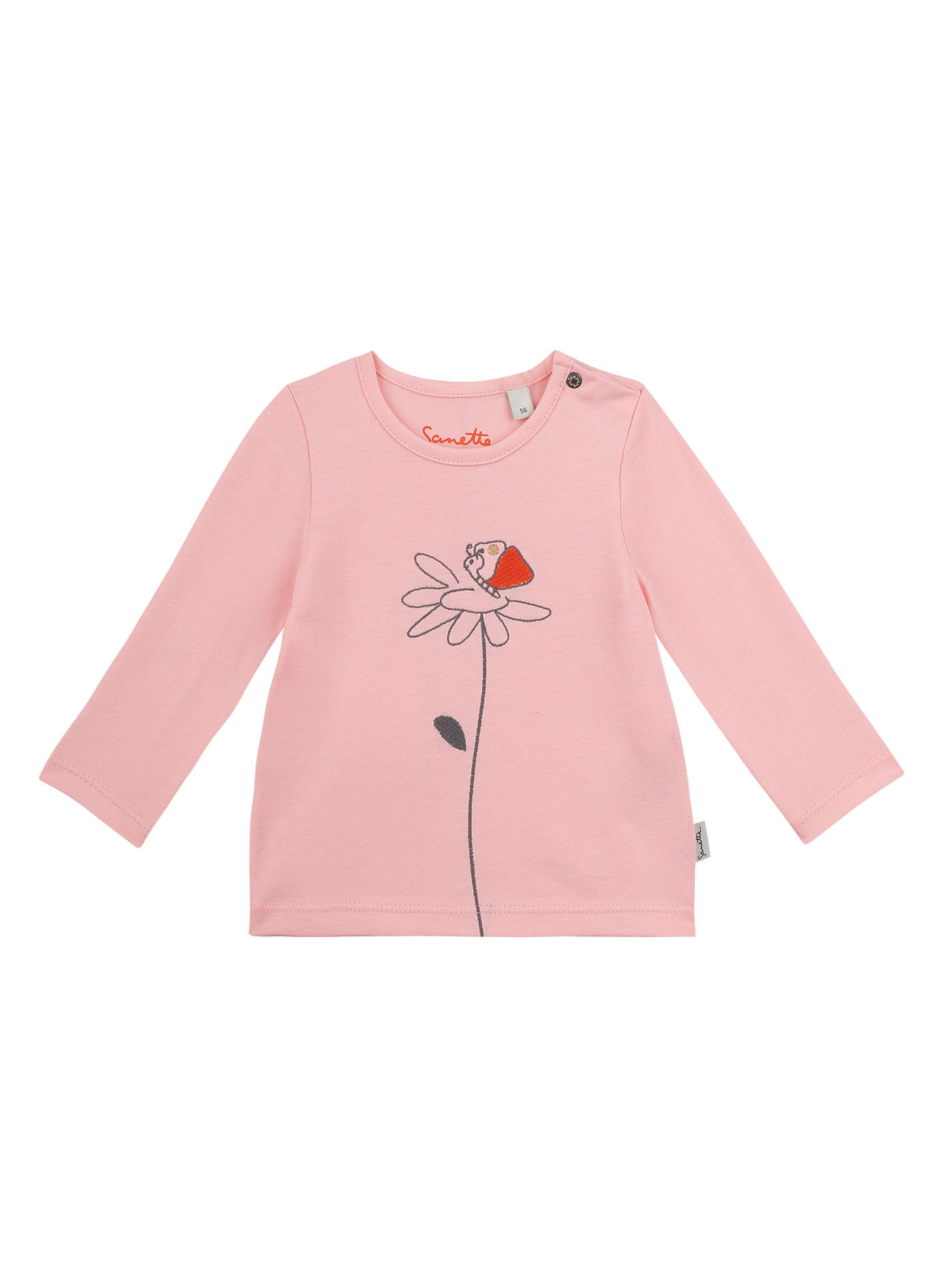 Mädchen-Shirt langarm Rosa Lovely Butterfly