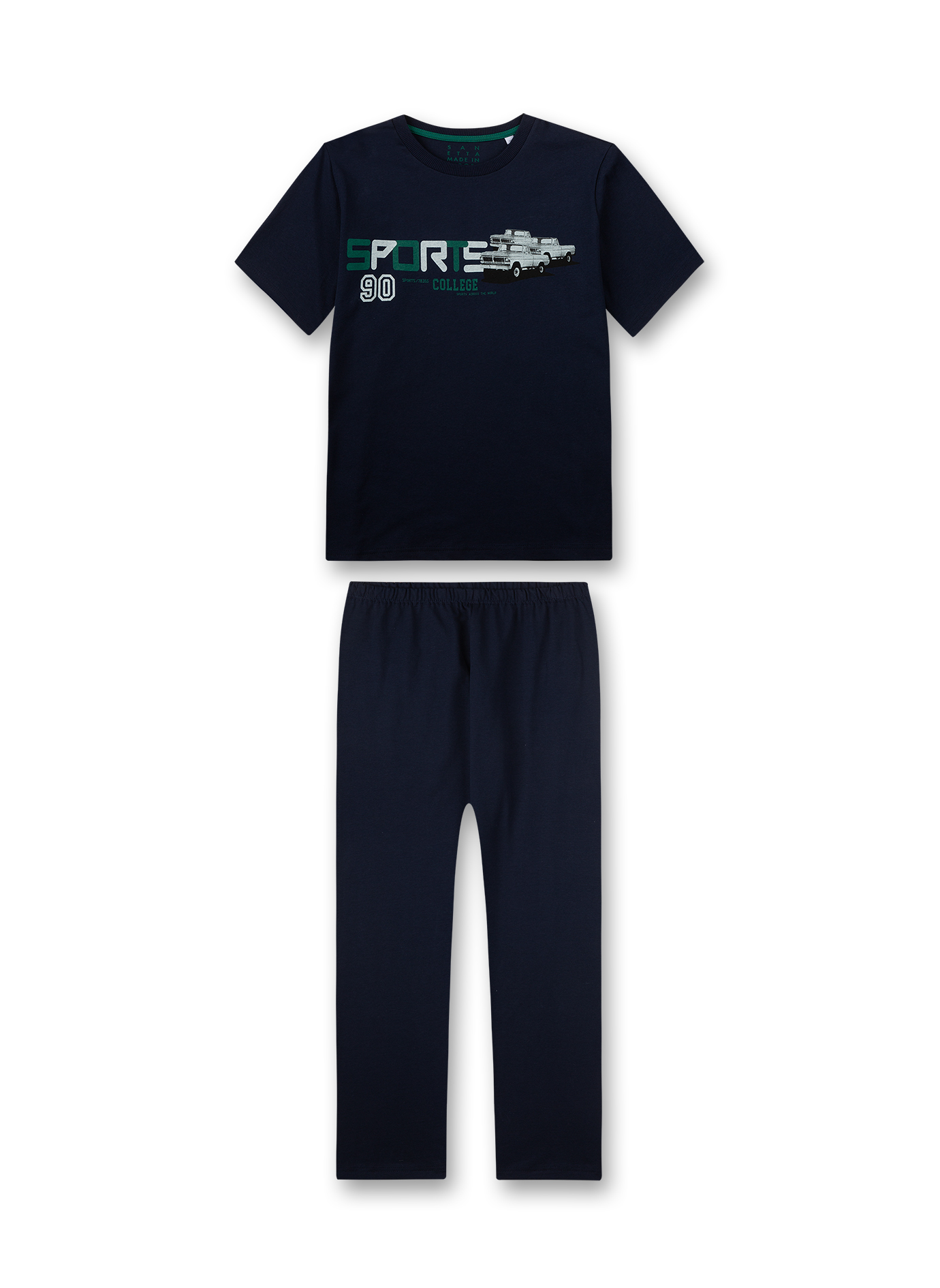 T-Shirt, Set, Navy, Graphic, Cotton