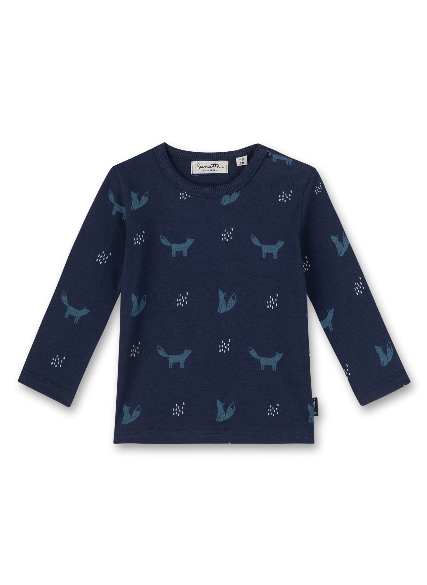 Jungen-Shirt langarm Blau Clever Fox