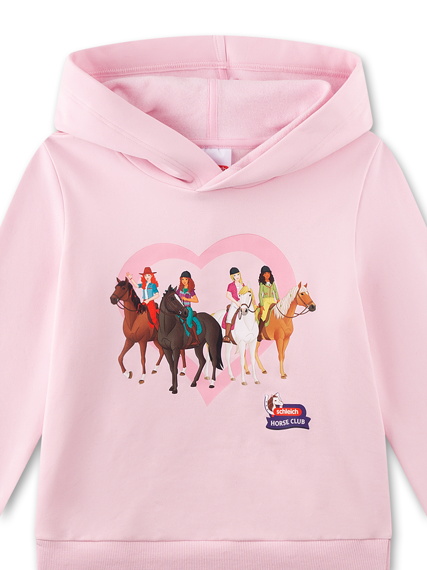 Hoodie, Longsleeve, Pink, Horse club, Graphic