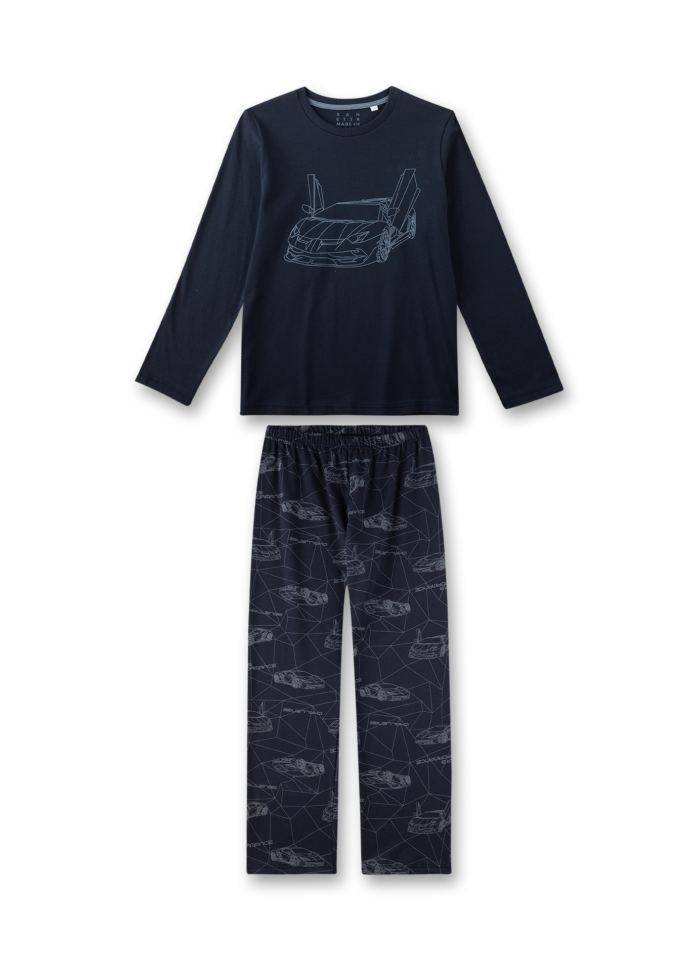 Jungen-Schlafanzug lang Blau