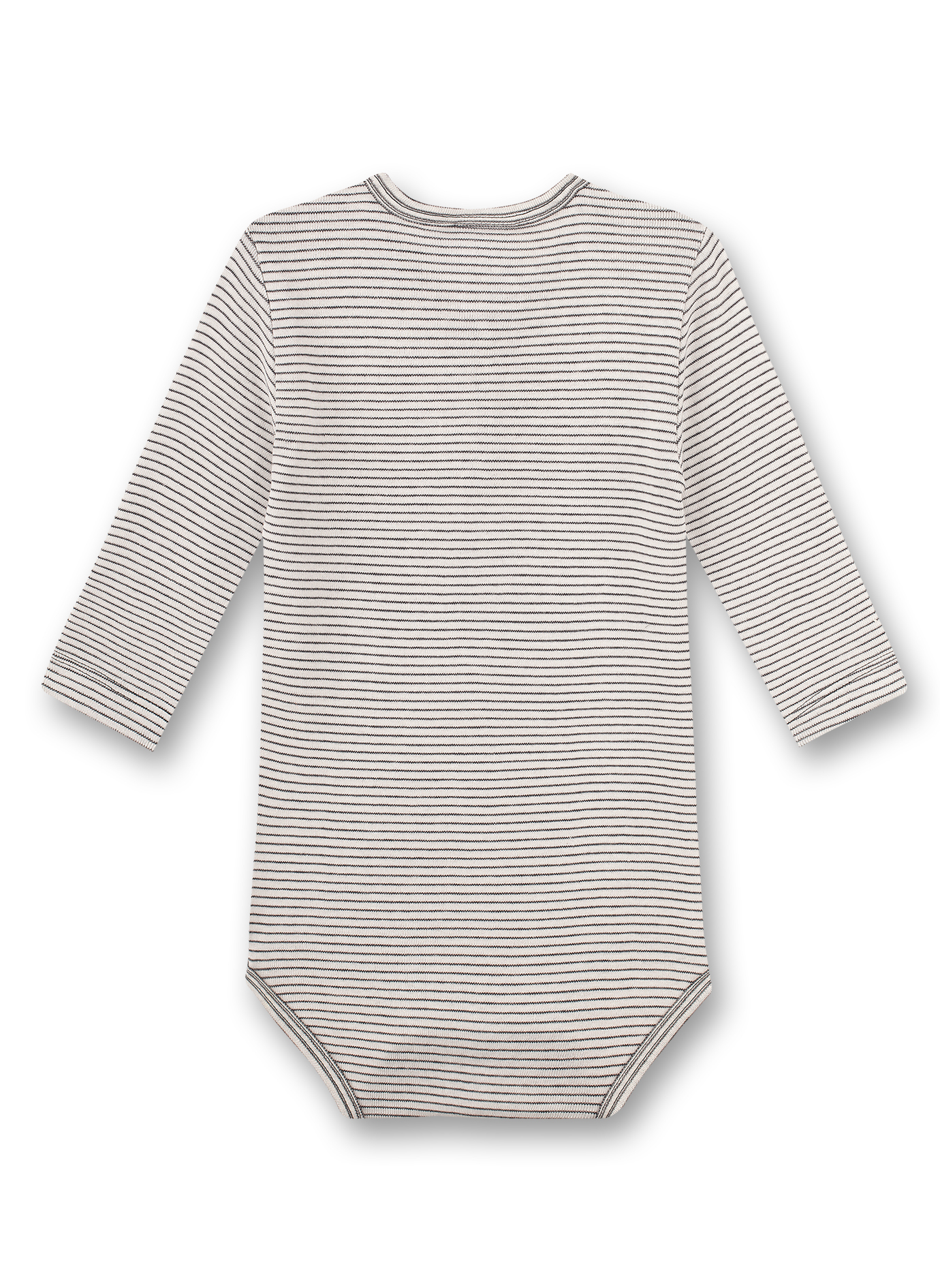 Jungen-Body langarm Grau-geringelt Iceland